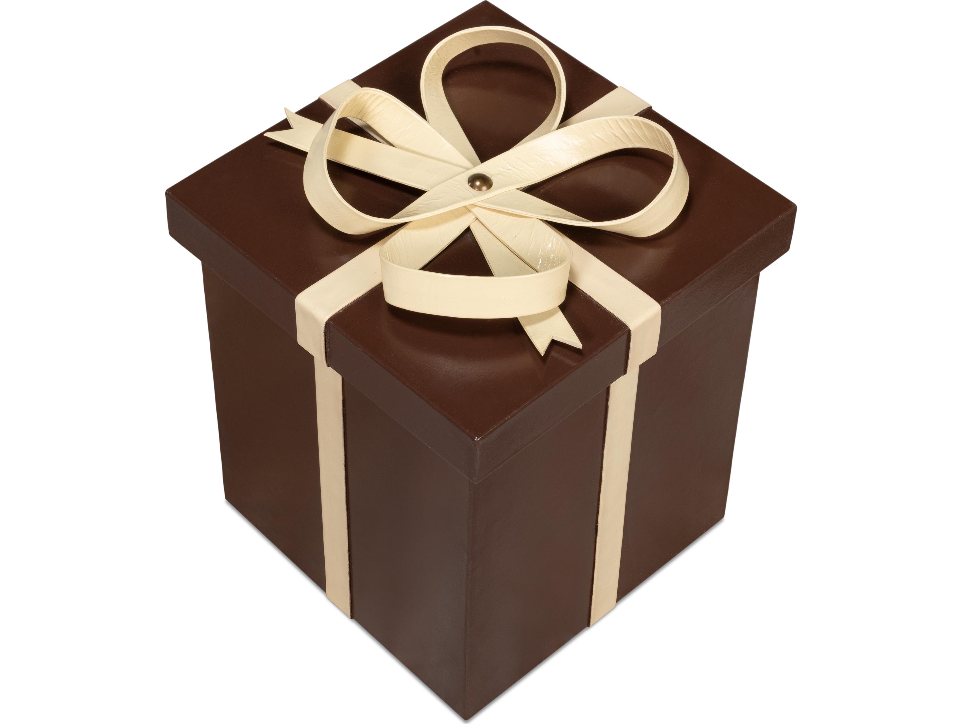 Sarreid Ltd Ferrell Leather Holiday Boxes 3 Choco