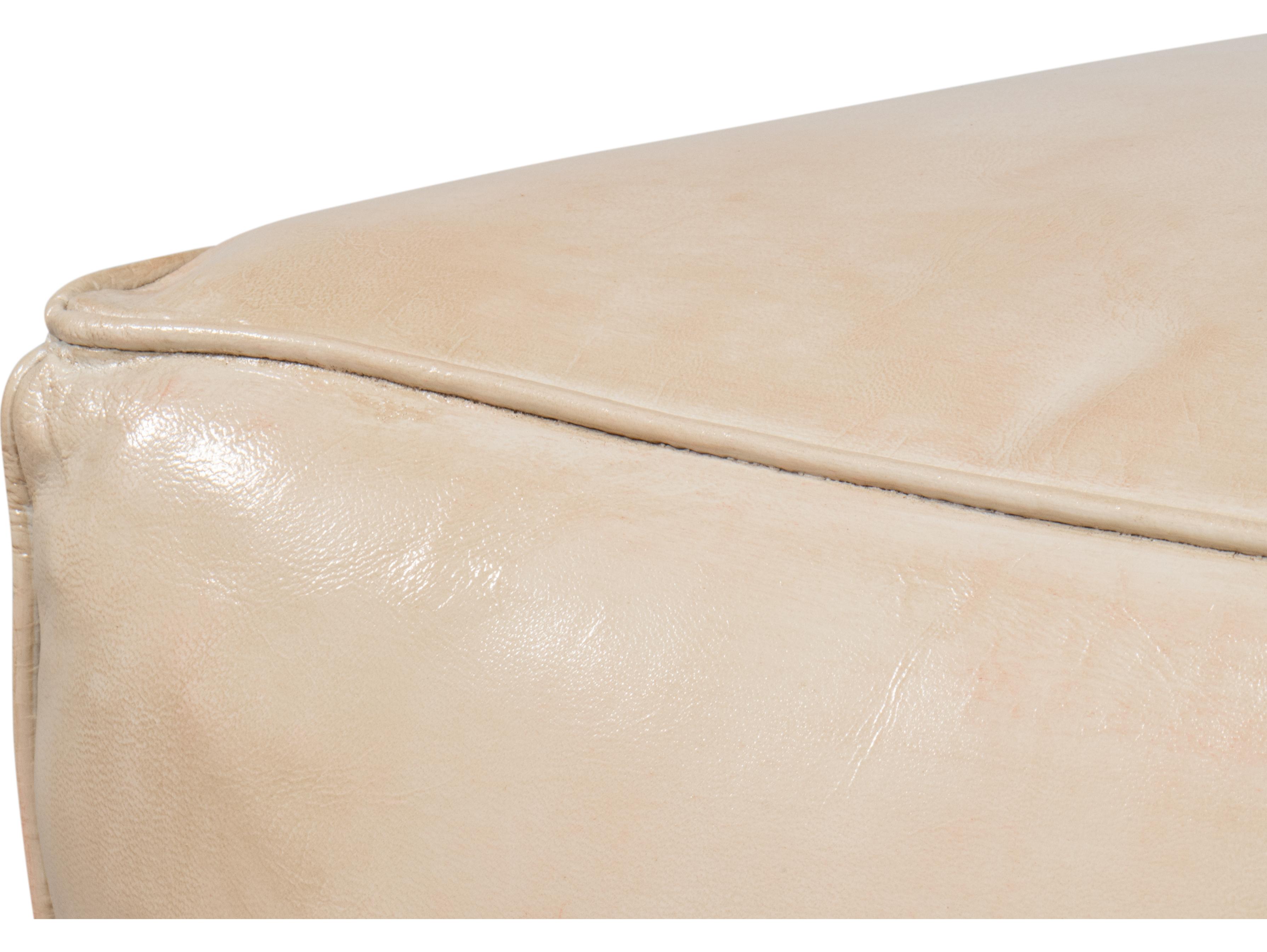 Sarreid Ltd Sunday Afternoon Leather Cube Taupe