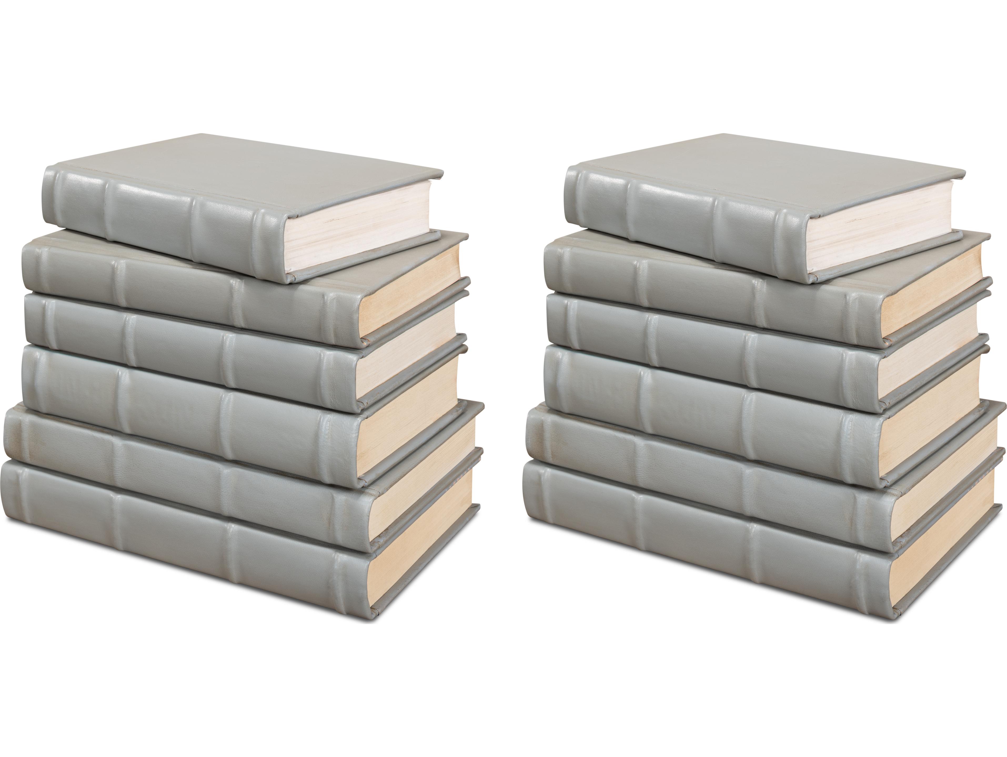 Sarreid Ltd Books Set of 12 Antique Grey