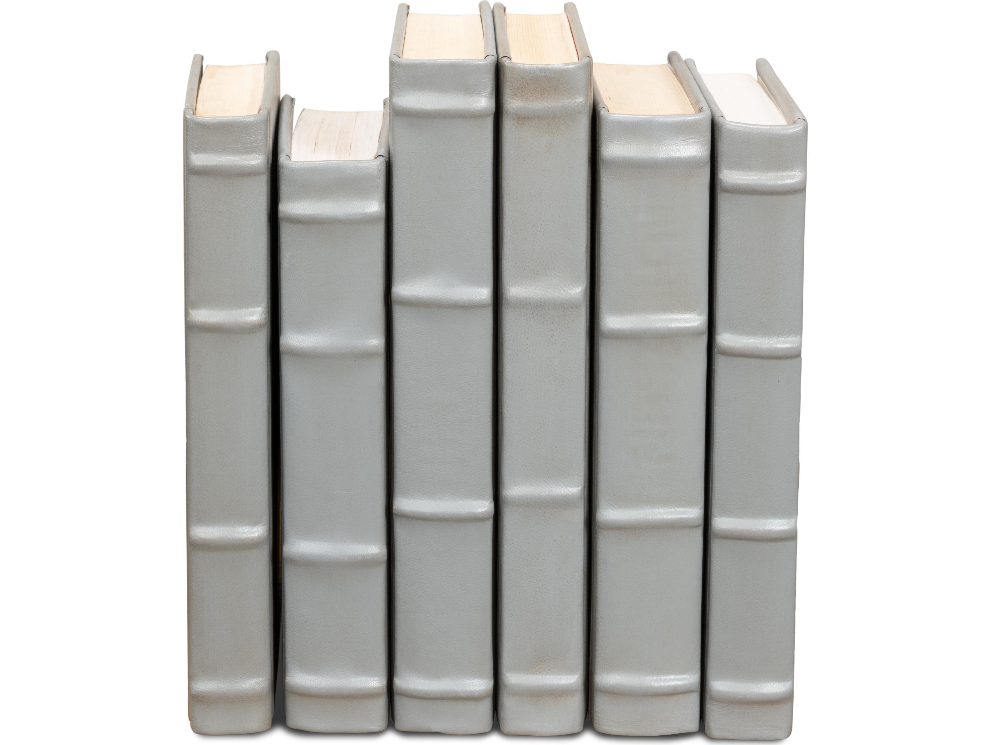 Sarreid Ltd Books Set of 12 Antique Grey