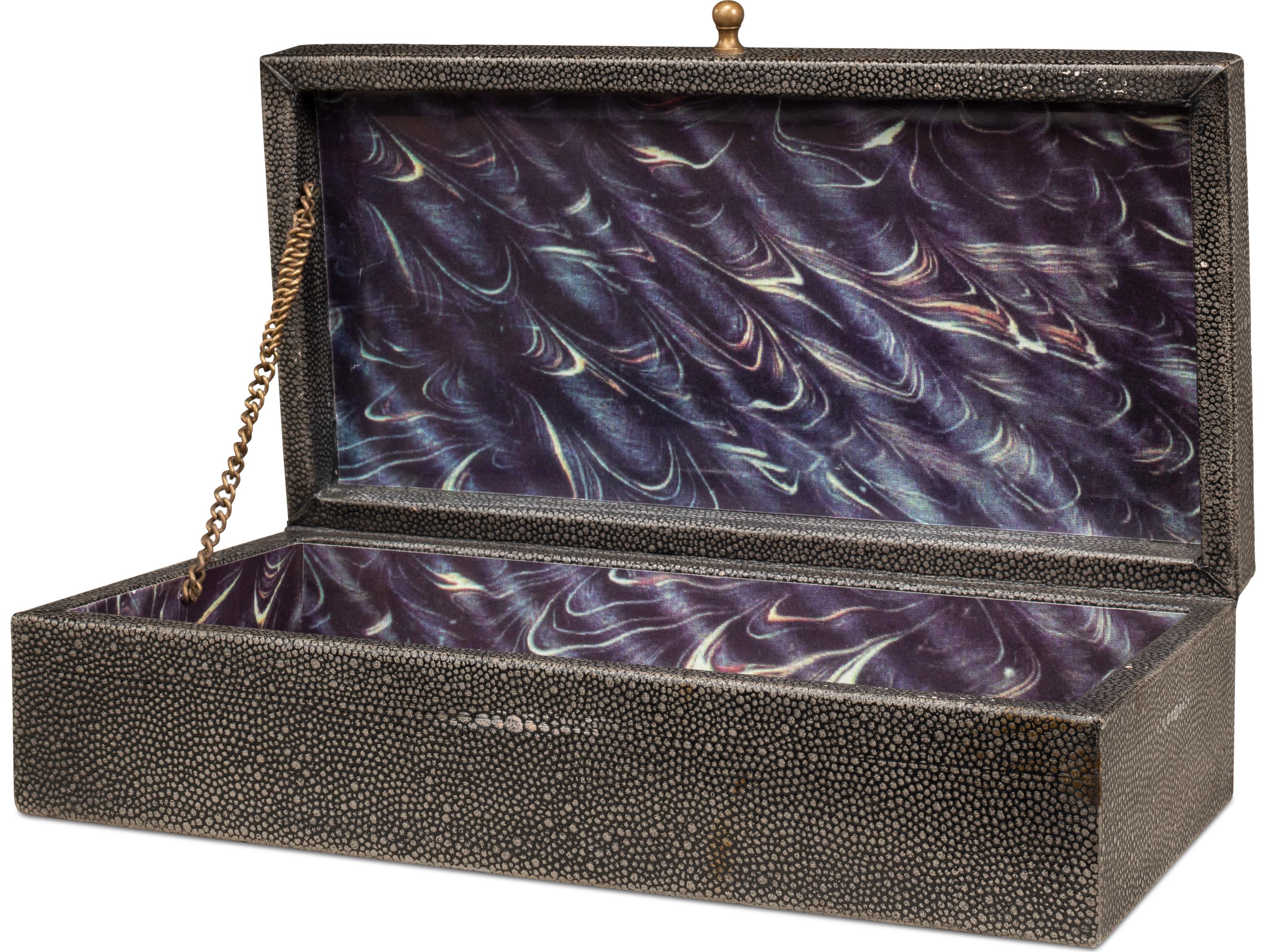Sarreid Ltd Gatsburg Shagreen Box 2