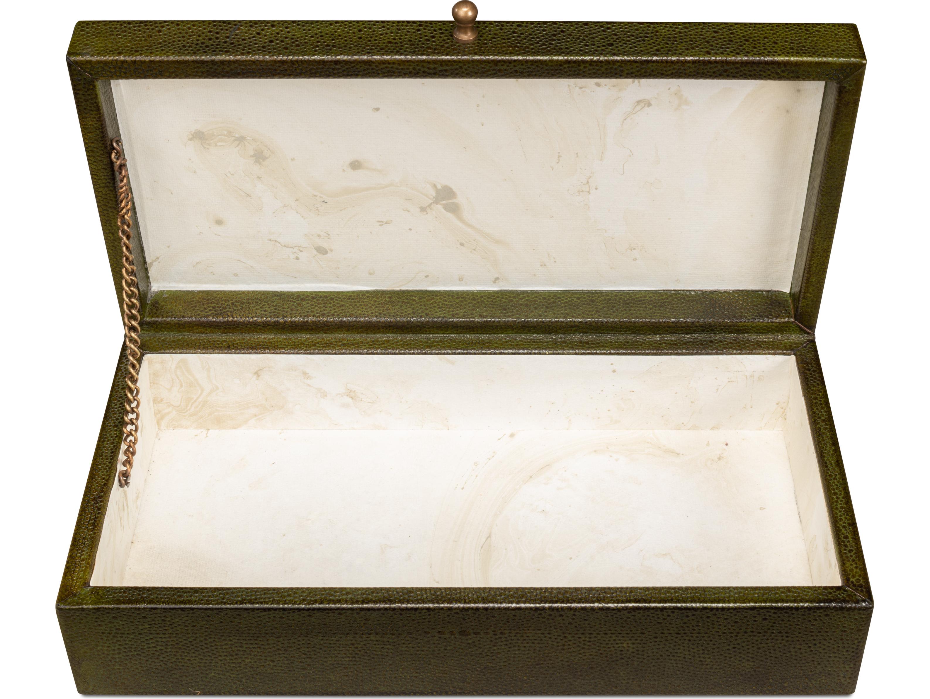 Sarreid Ltd Gatsburg Shagreen Box Leaf Set of 2