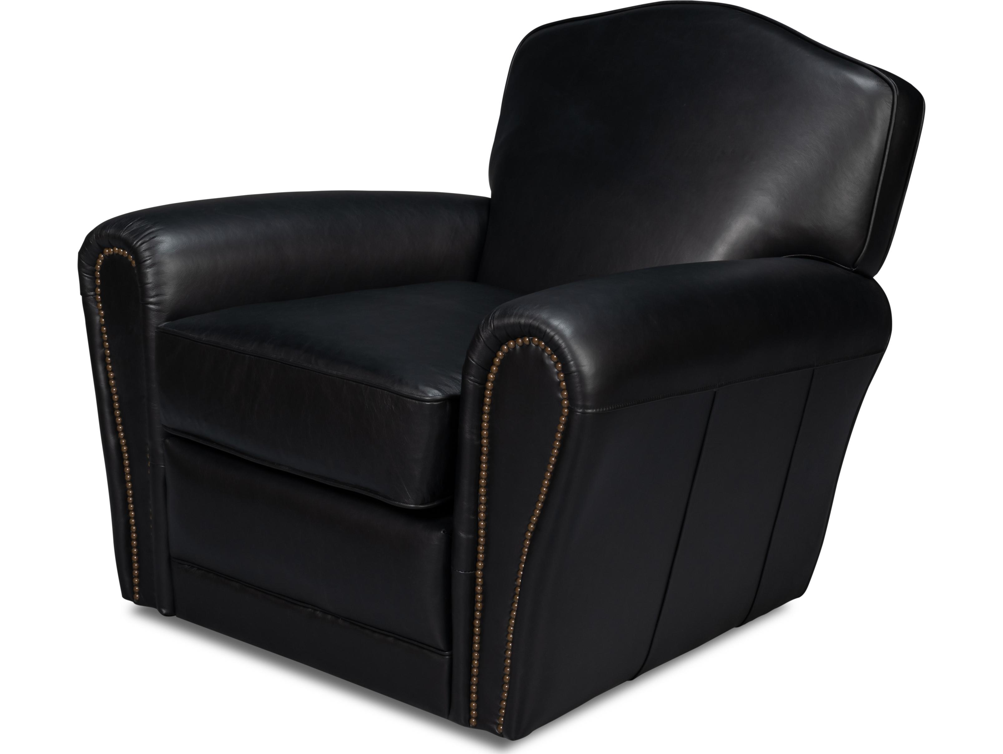 Sarreid Ltd Elite French Club Swivel Chair Black