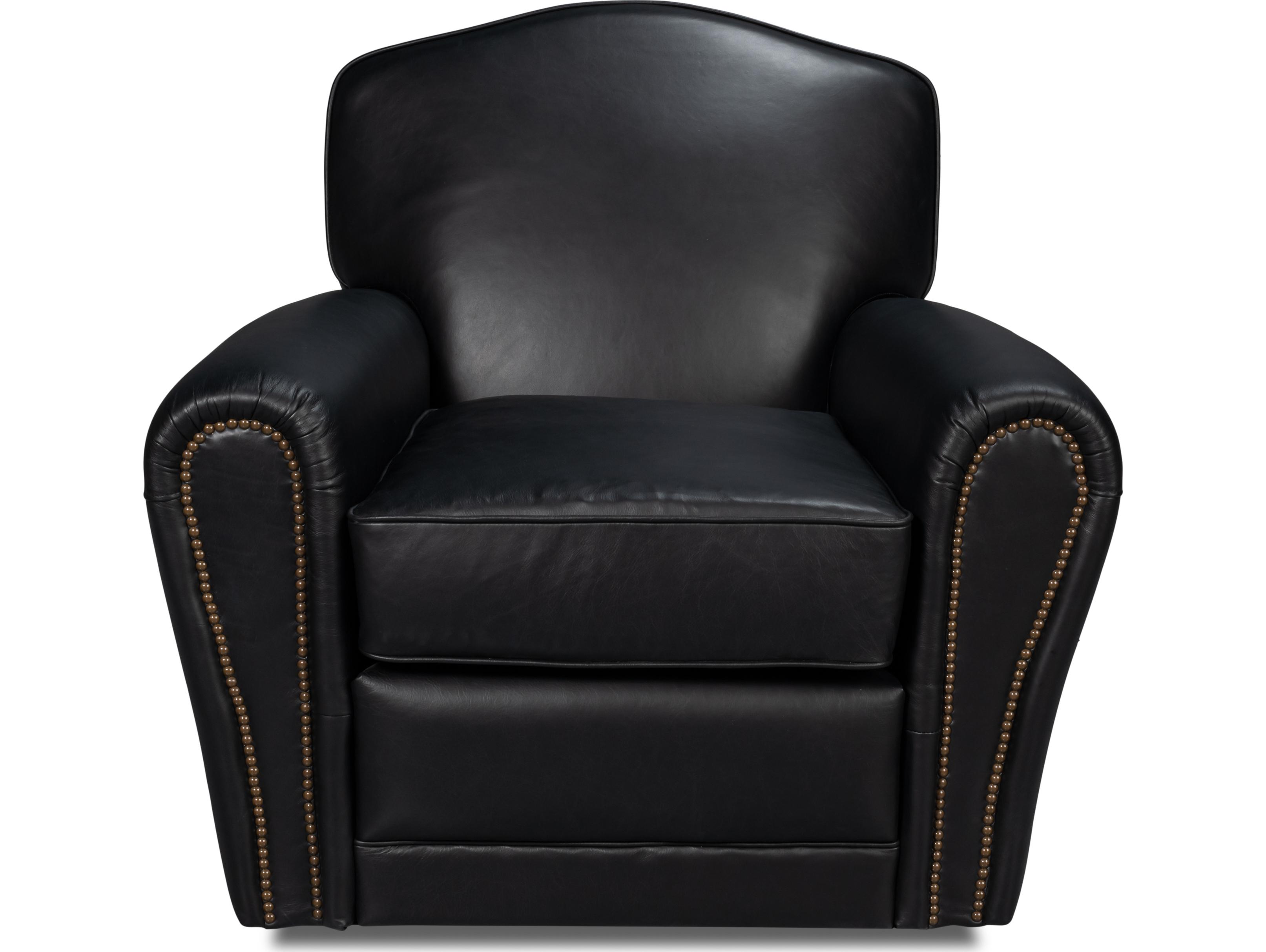 Sarreid Ltd Elite French Club Swivel Chair Black