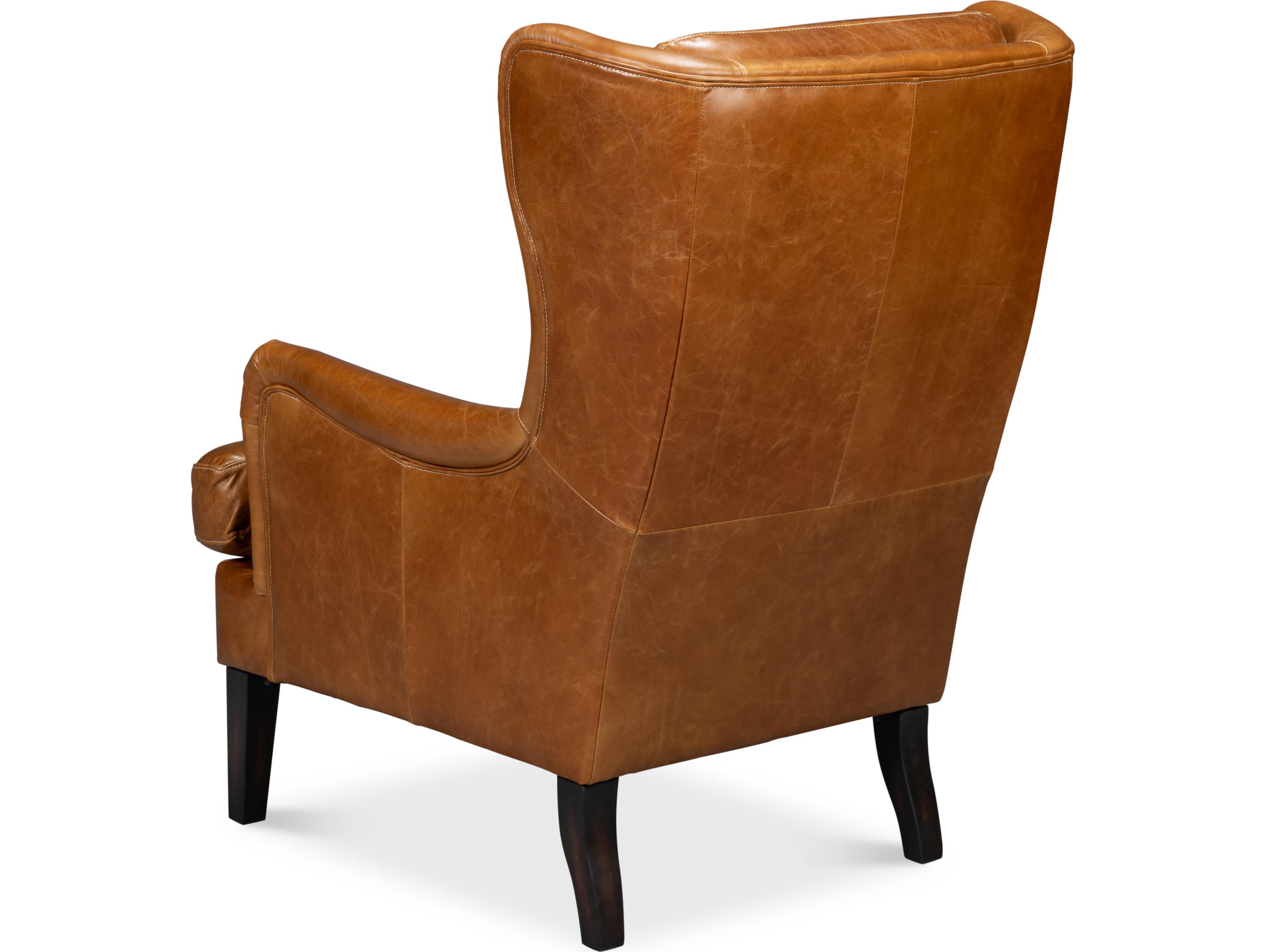 Sarreid Ltd Elite Wing Lounge Chair Cuba Brown
