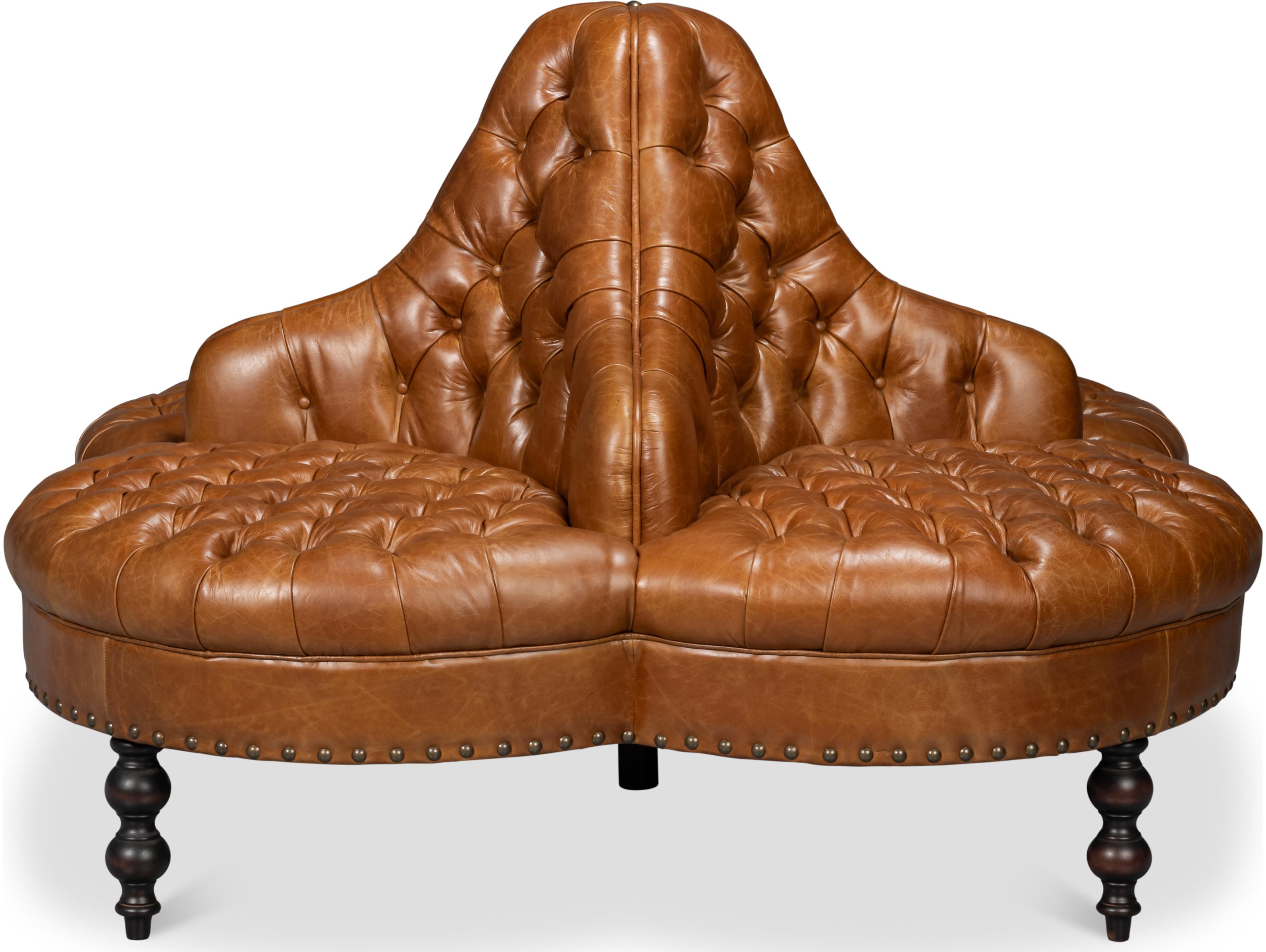 Sarreid Ltd Lobby Sofa Cuba Brown