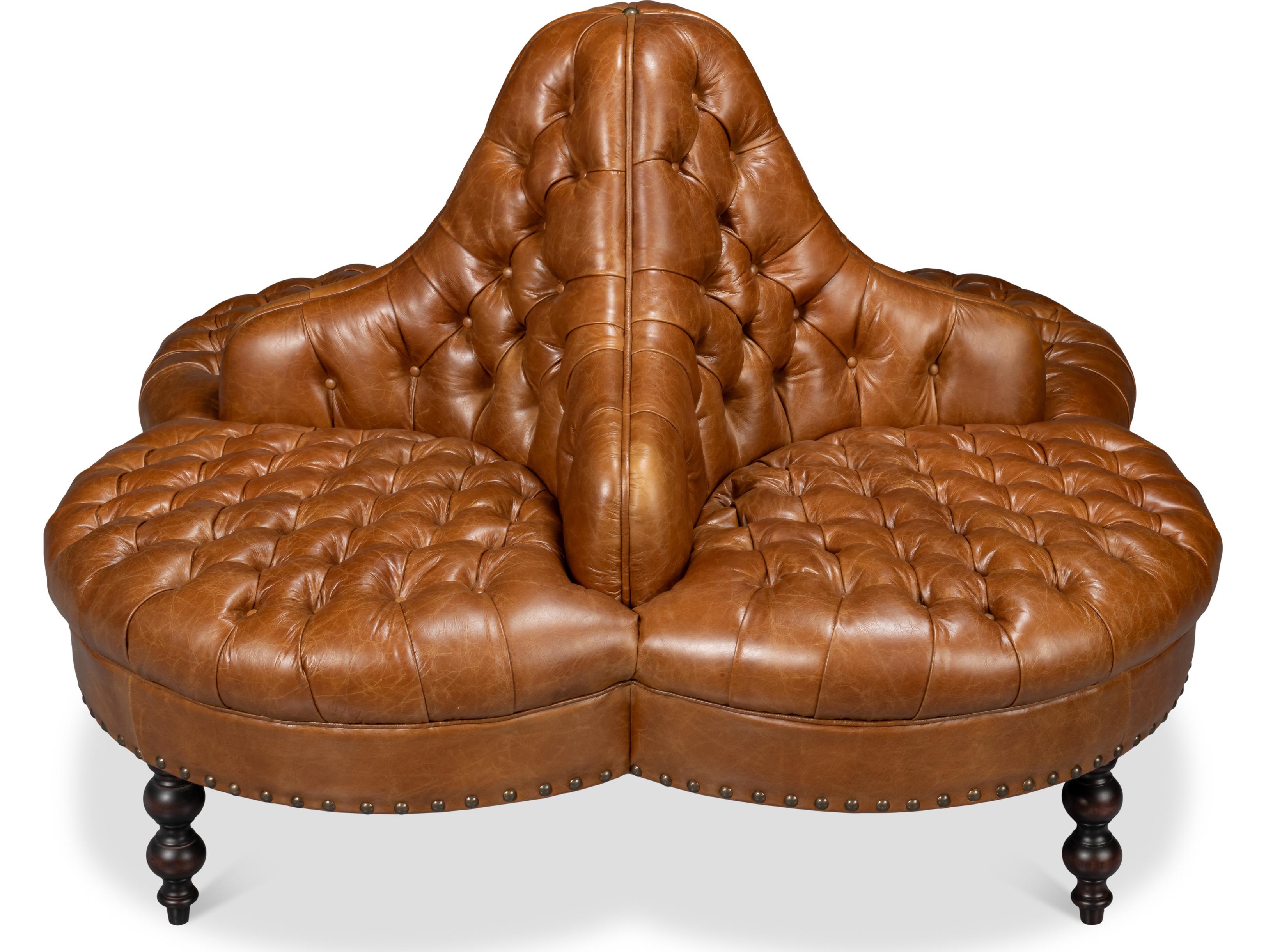 Sarreid Ltd Lobby Sofa Cuba Brown