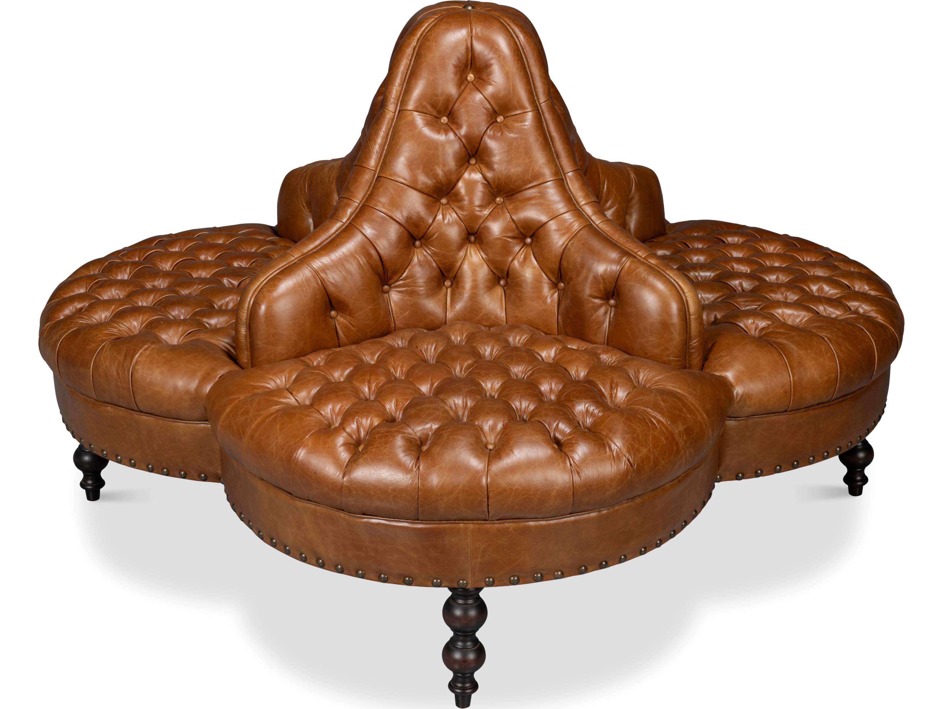 Sarreid Ltd Lobby Sofa Cuba Brown