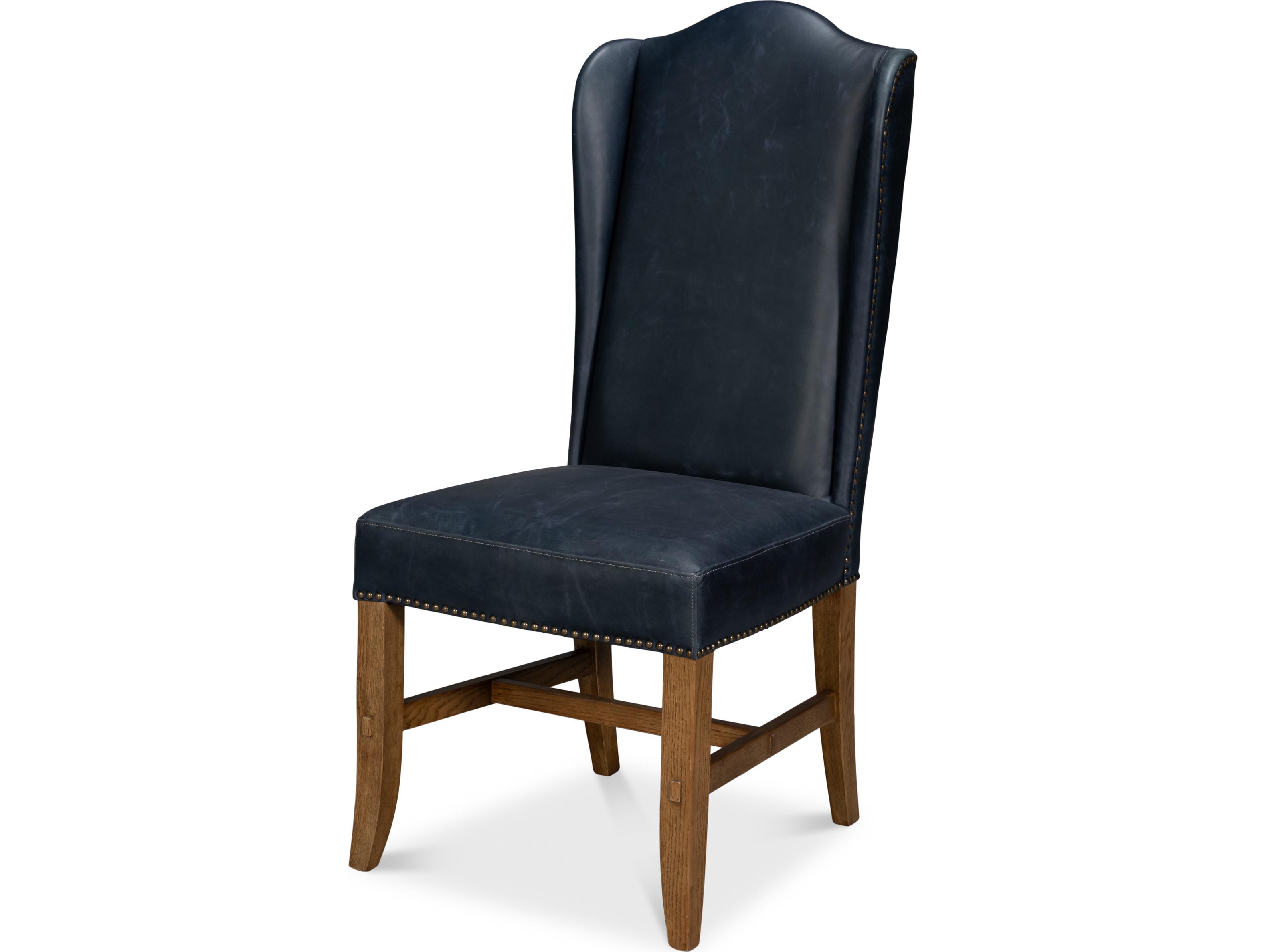 Sarreid Ltd Mercado High Back Dining Chair Blue