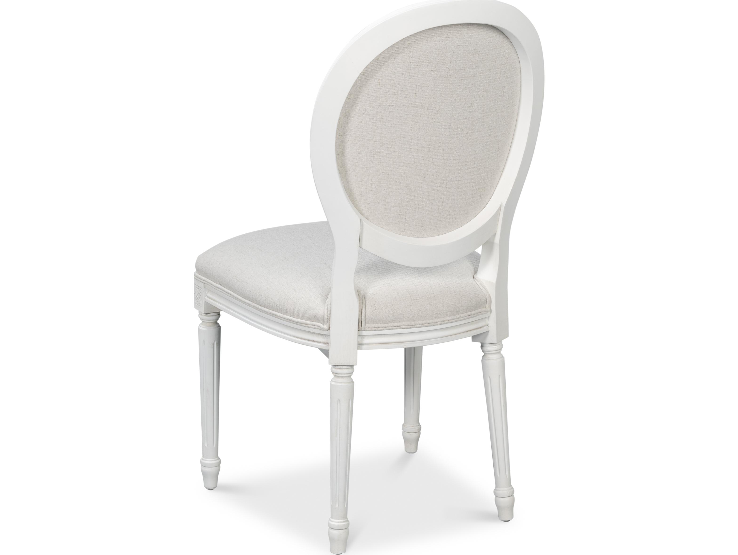 Sarreid Ltd Hugo Oval Side Chair Cortina White