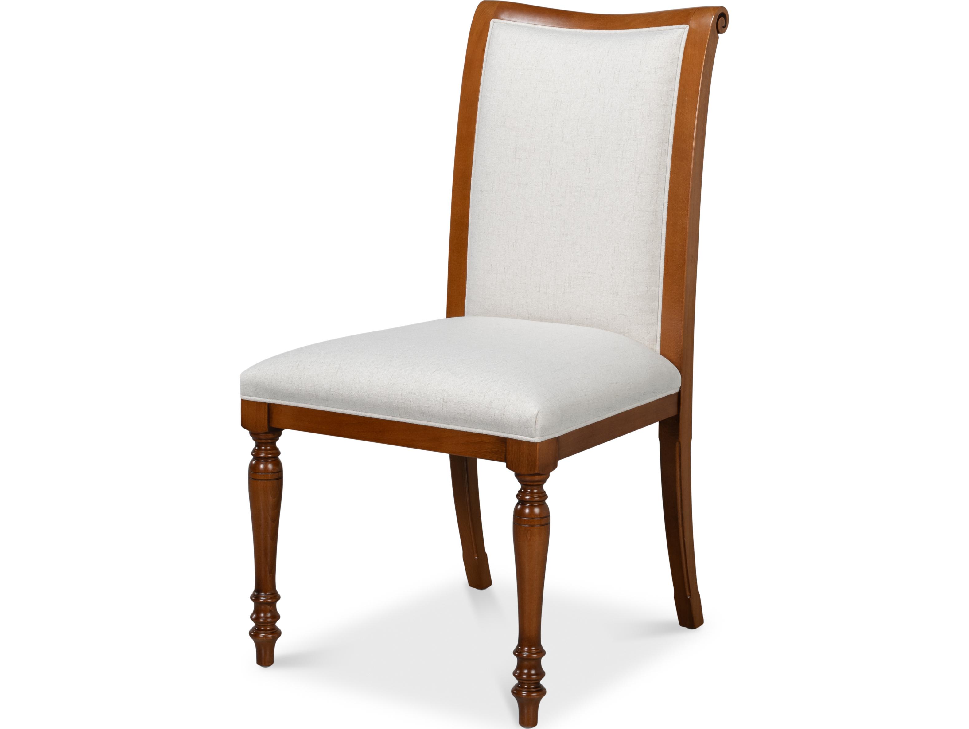 Sarreid Ltd Polk Fabric Side Chair Brown
