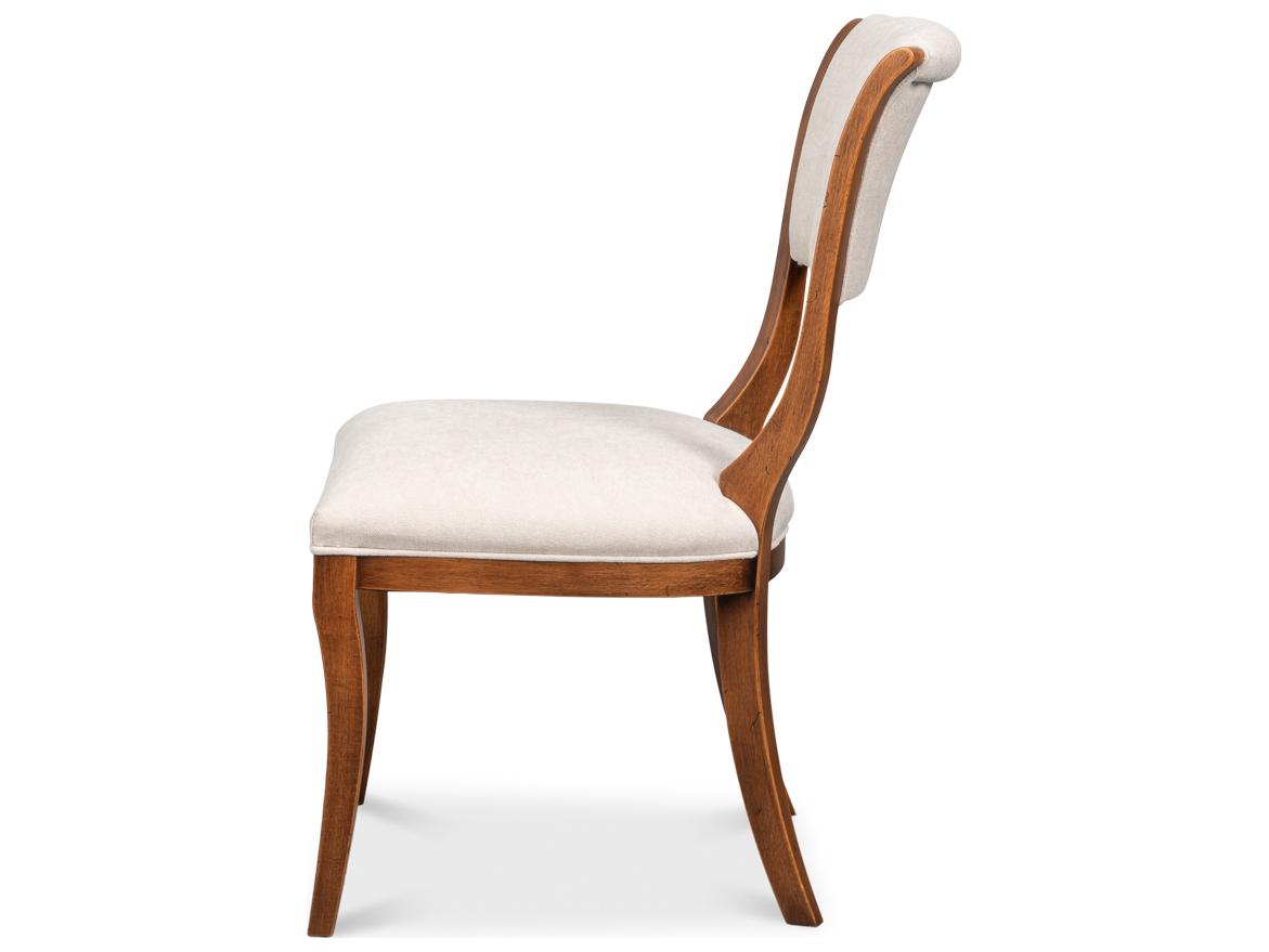Sarreid Ltd Trophy Brown Upholstered Armless Dining Chair