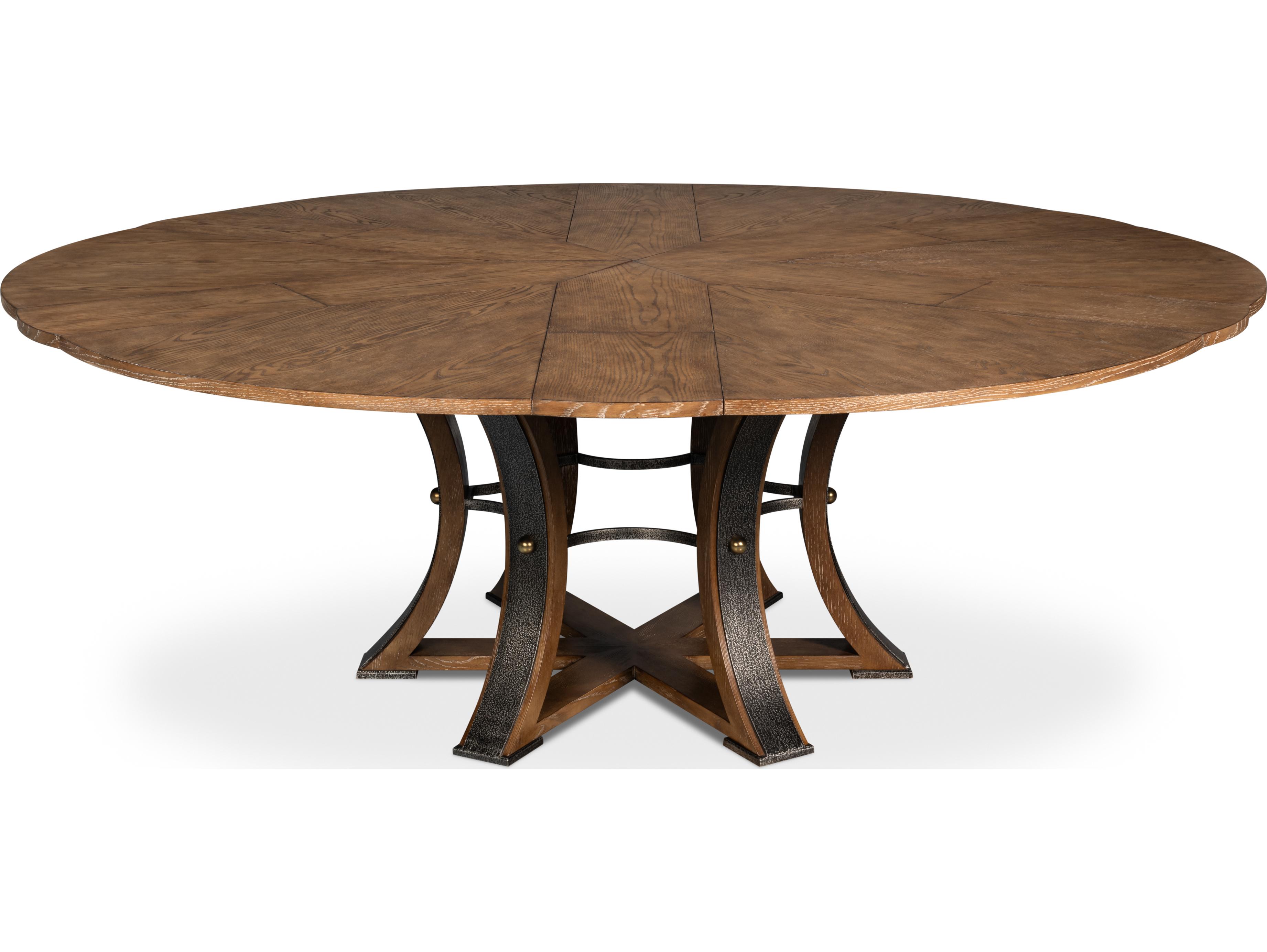 Sarreid Ltd Tower Jupe Dining Table Large Light Mink