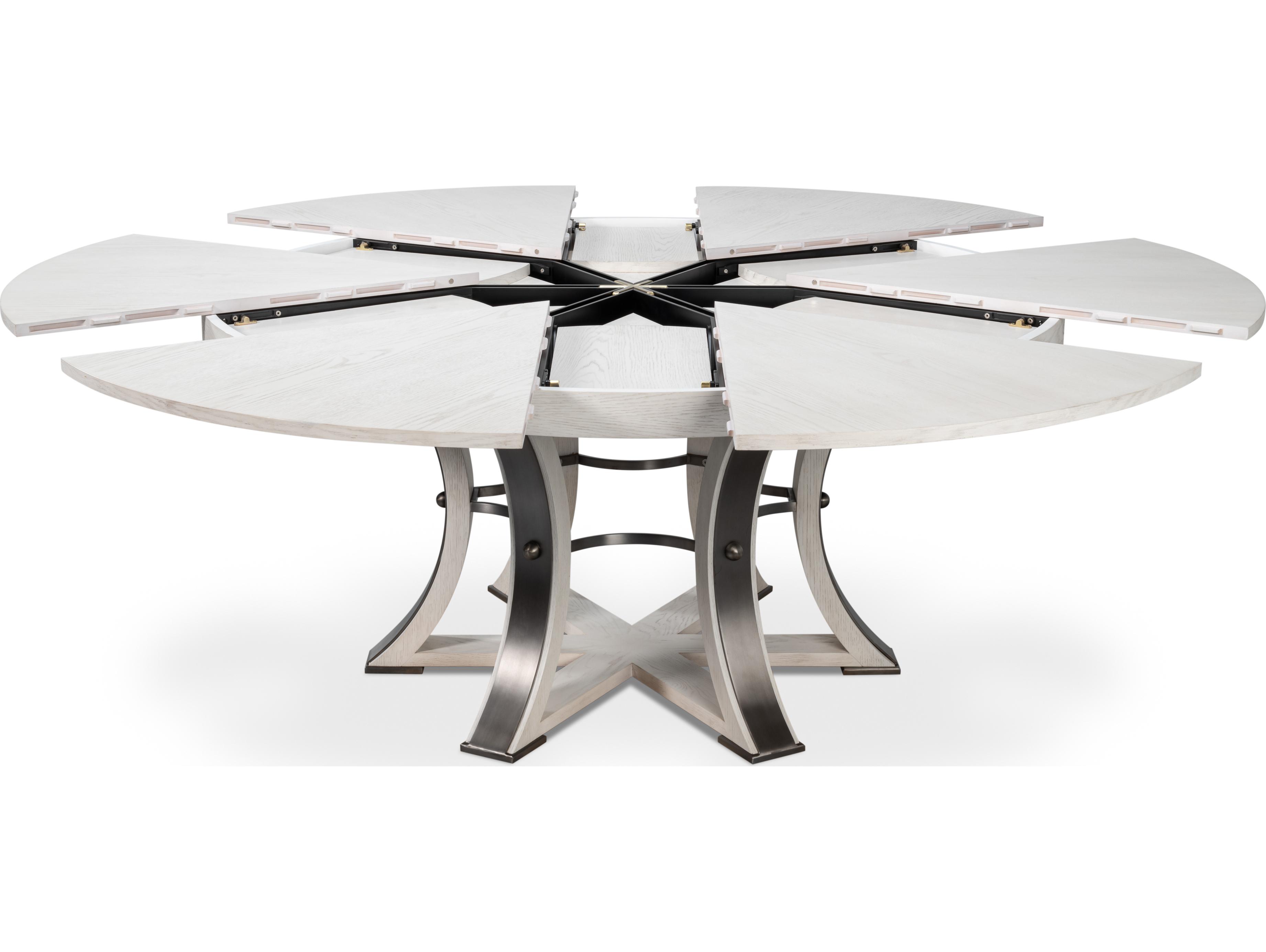 Sarreid Ltd Tower Jupe Dining Table Large Working White