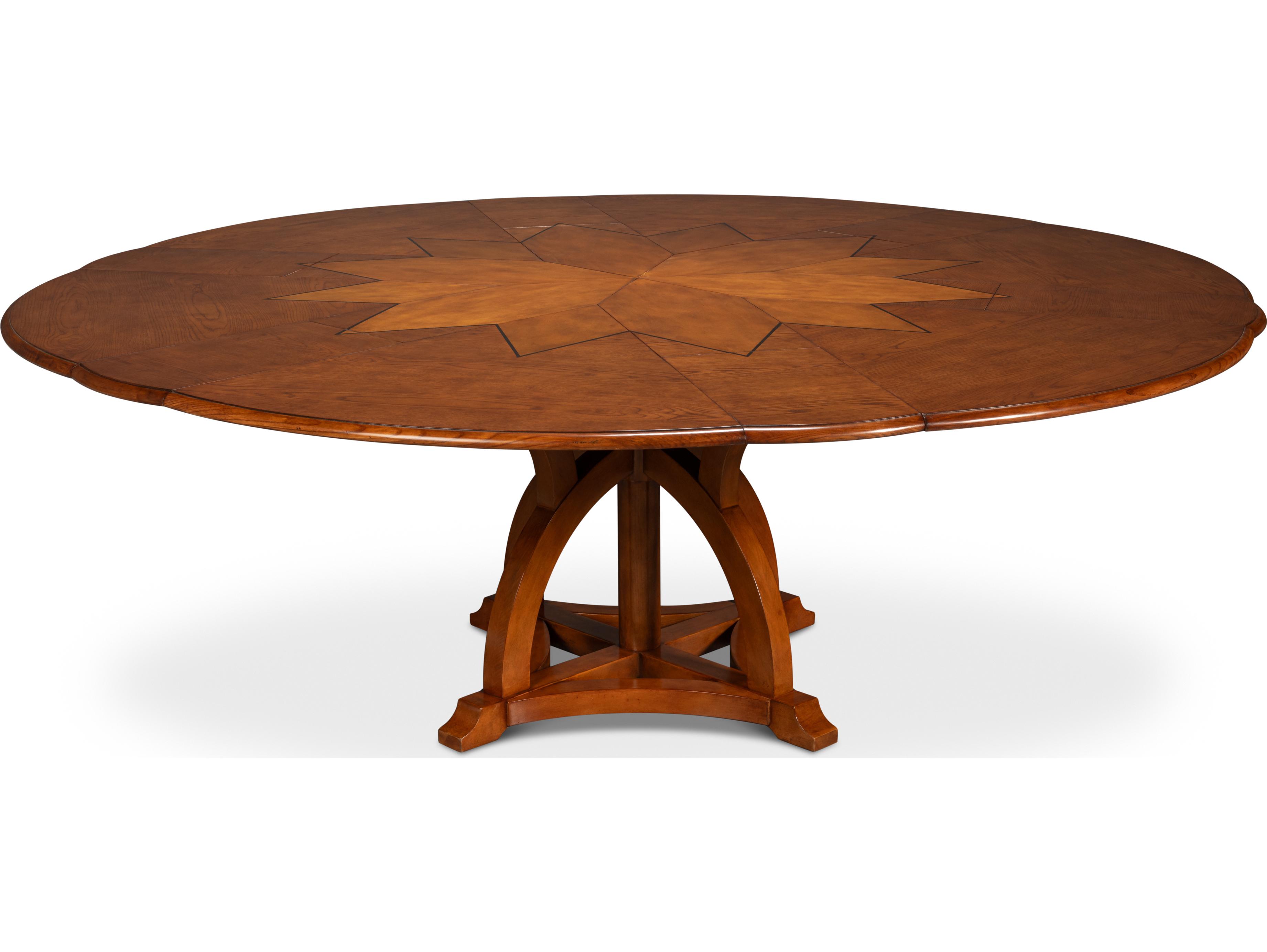 Sarreid Ltd Austin Jupe Dining Table Large Walnut