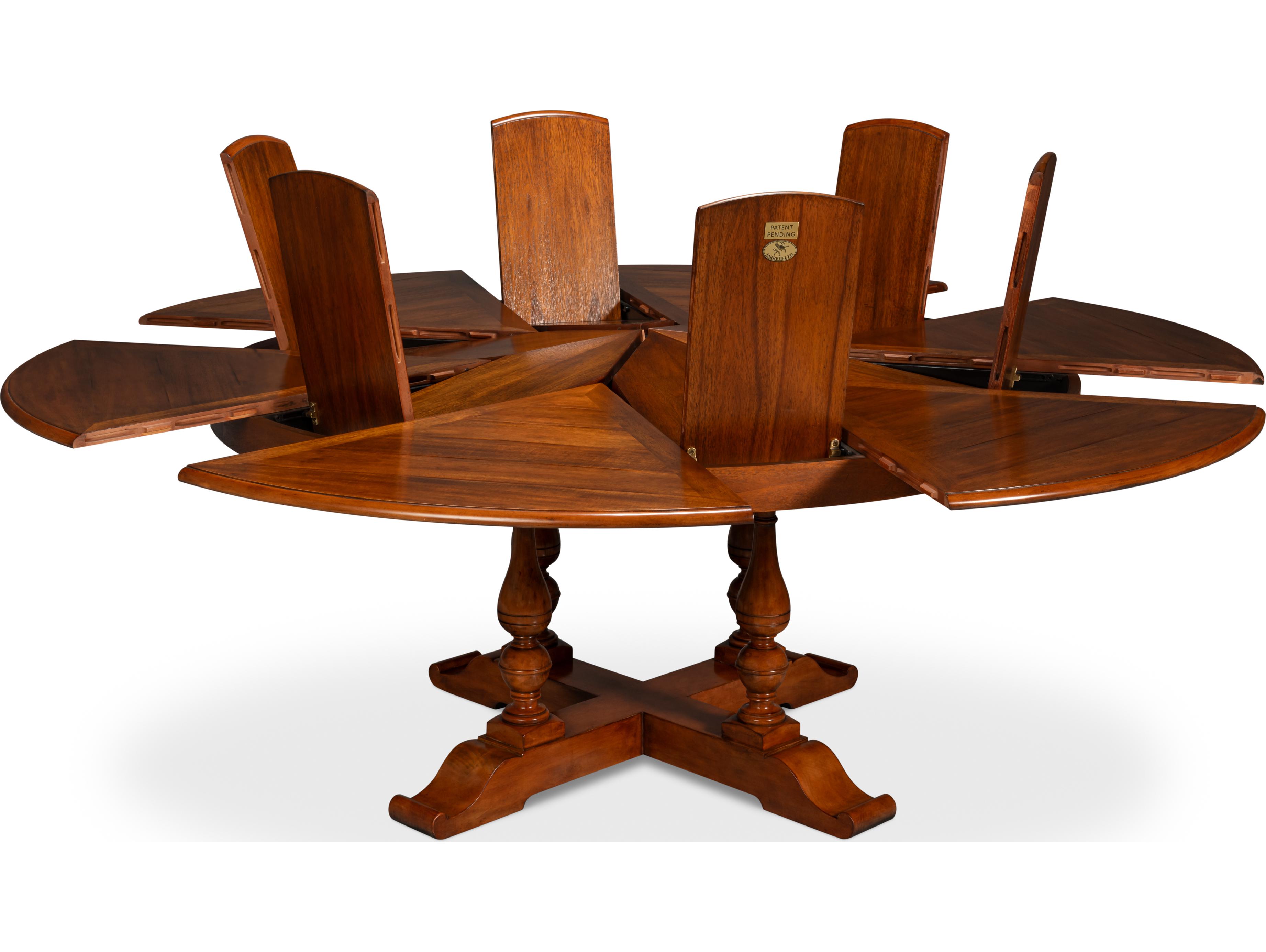 Sarreid Ltd Walnut Jupe Dining Table Extra Large