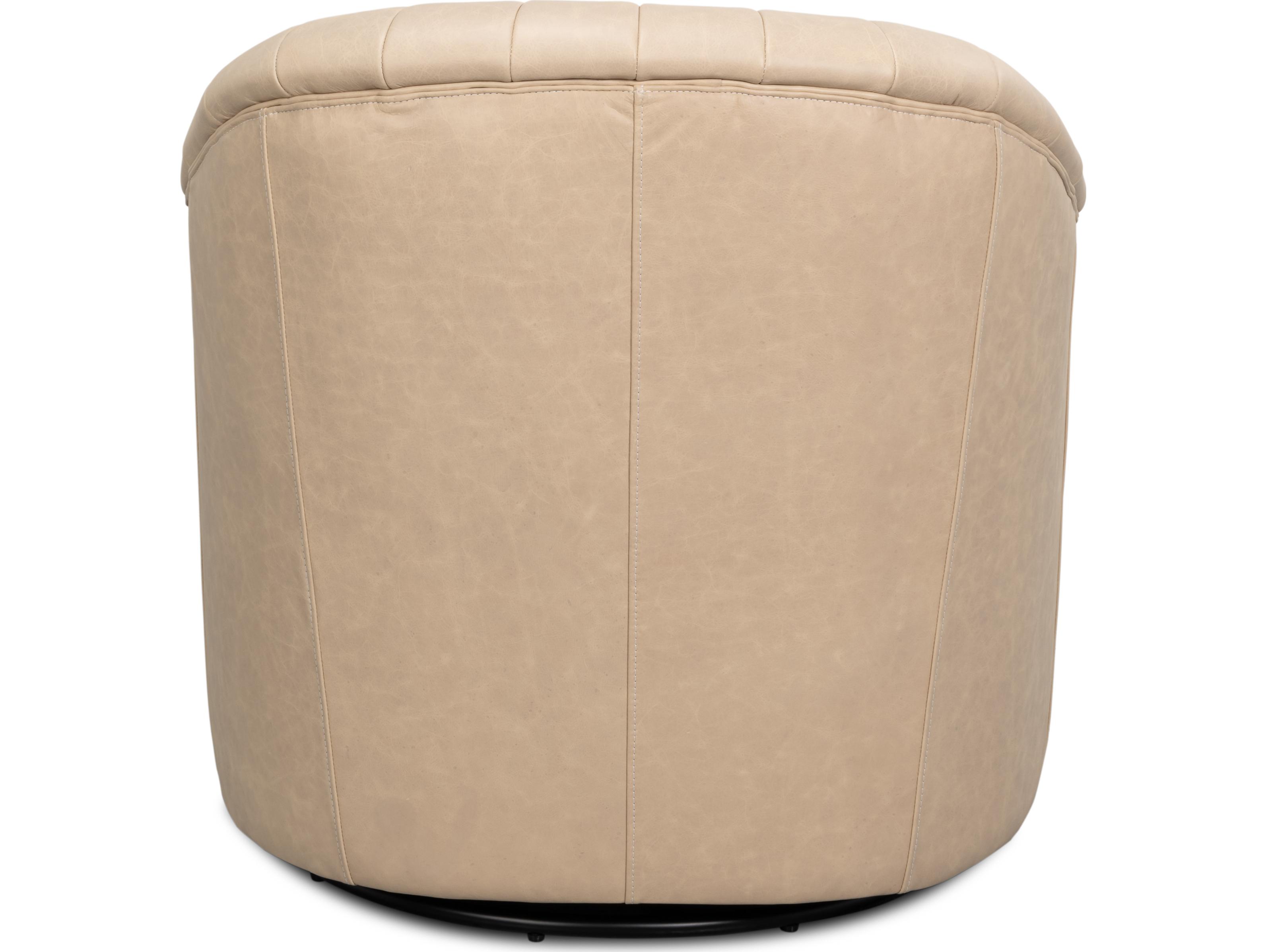 Sarreid Ltd Essex Swivel Chair Cappuccino White