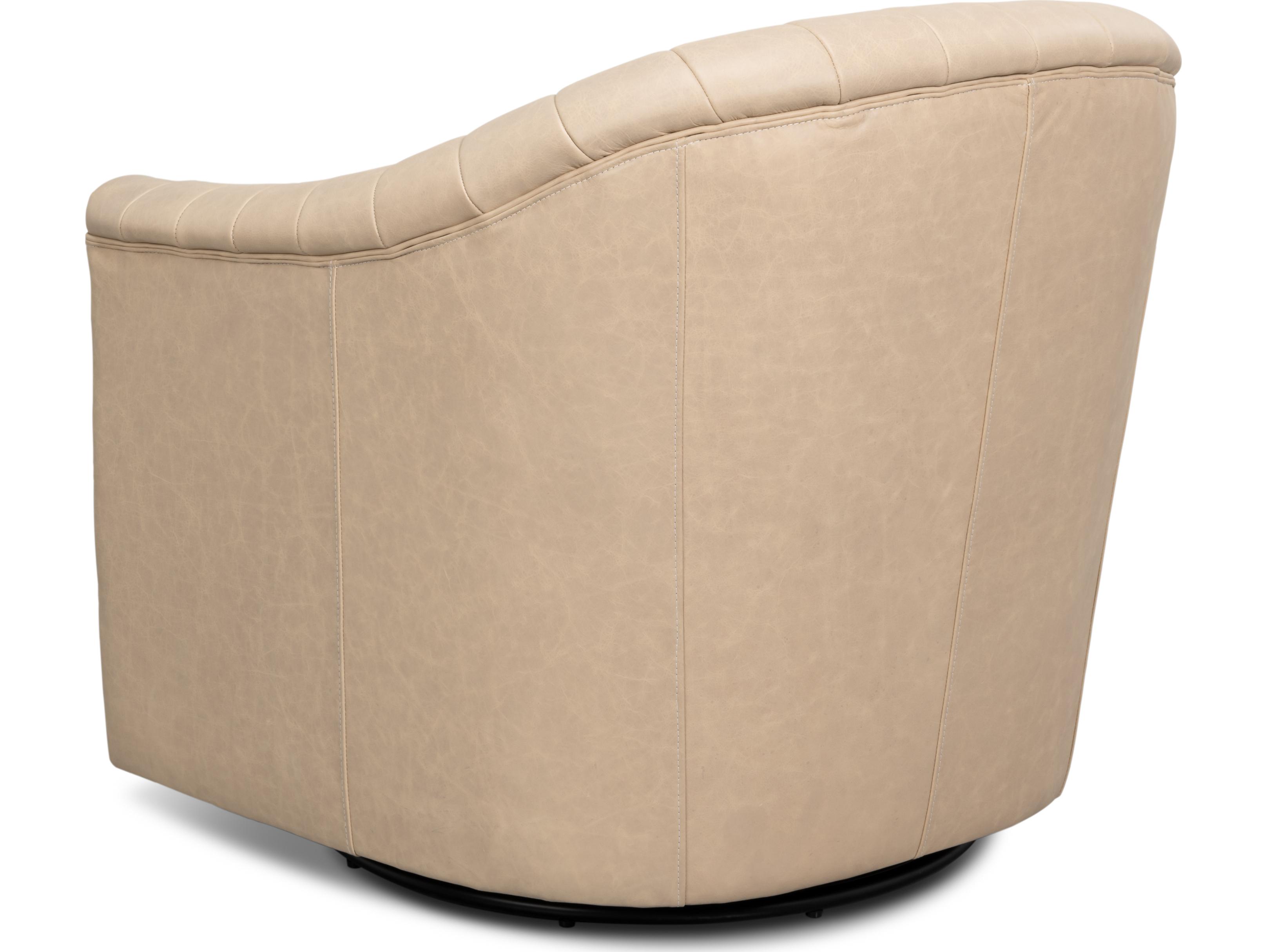 Sarreid Ltd Essex Swivel Chair Cappuccino White