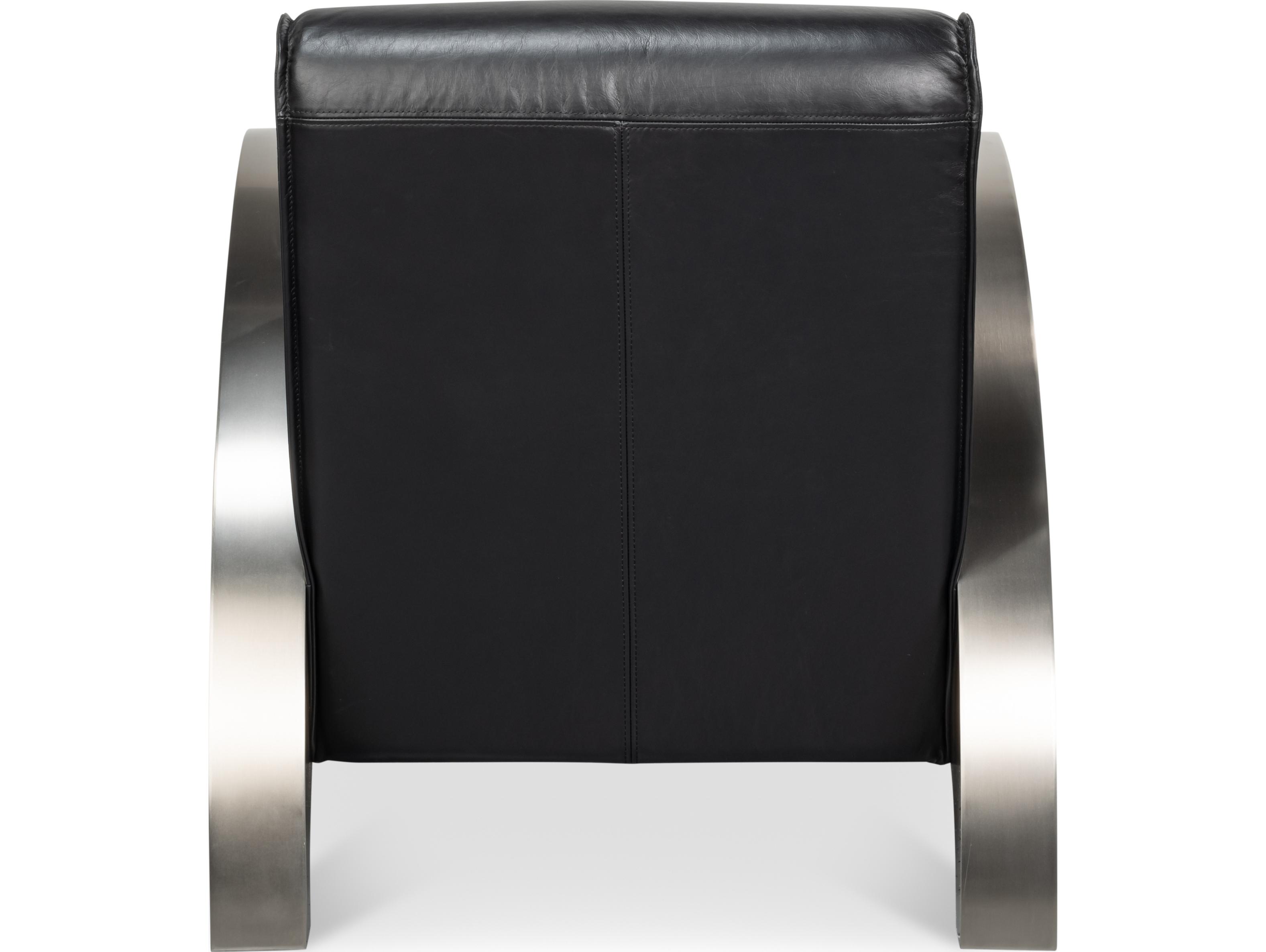 Sarreid Ltd Carlisle Armchair Leather Onyx Black