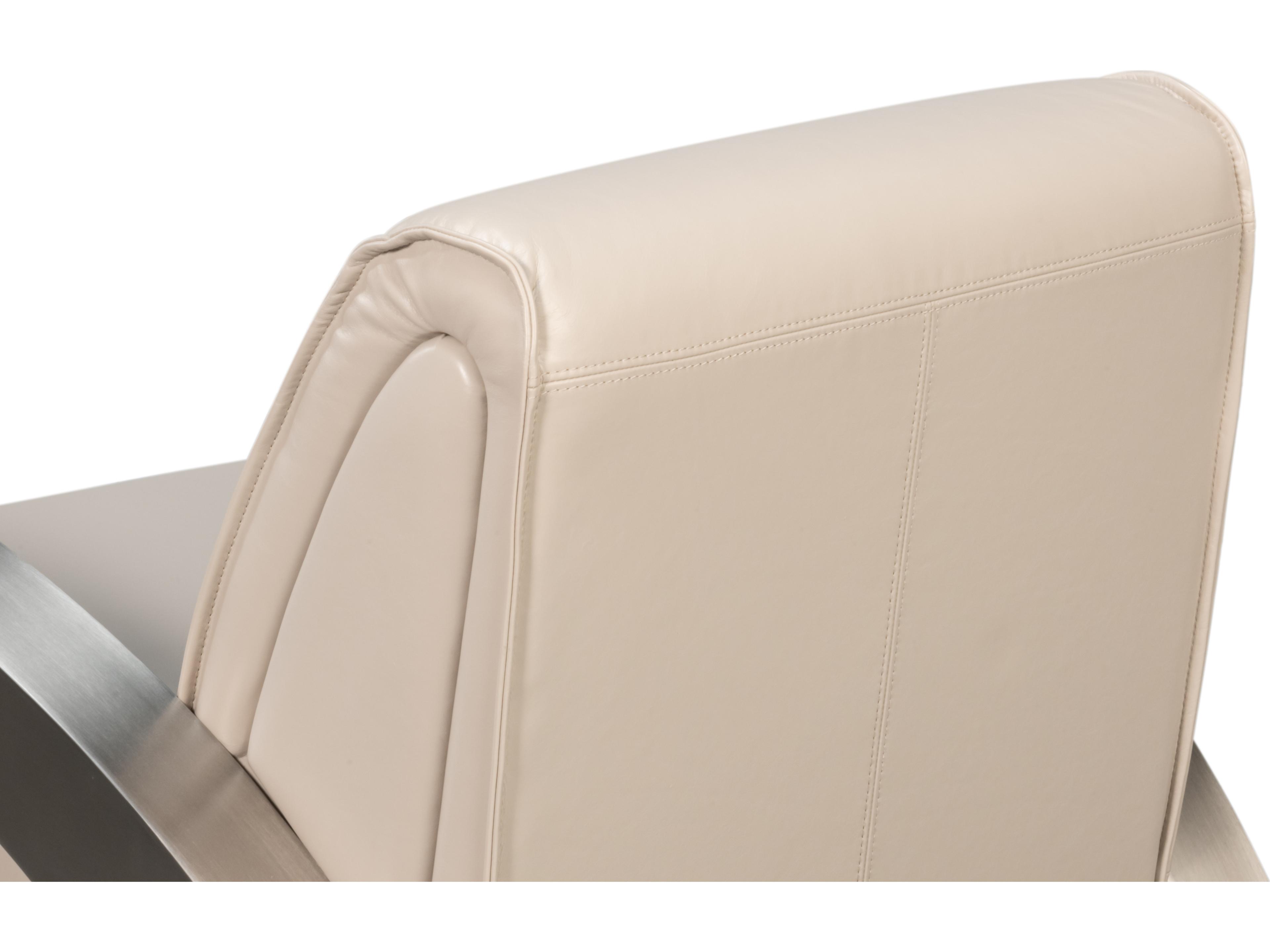 Sarreid Ltd Carlisle Cream Leather Accent Chair