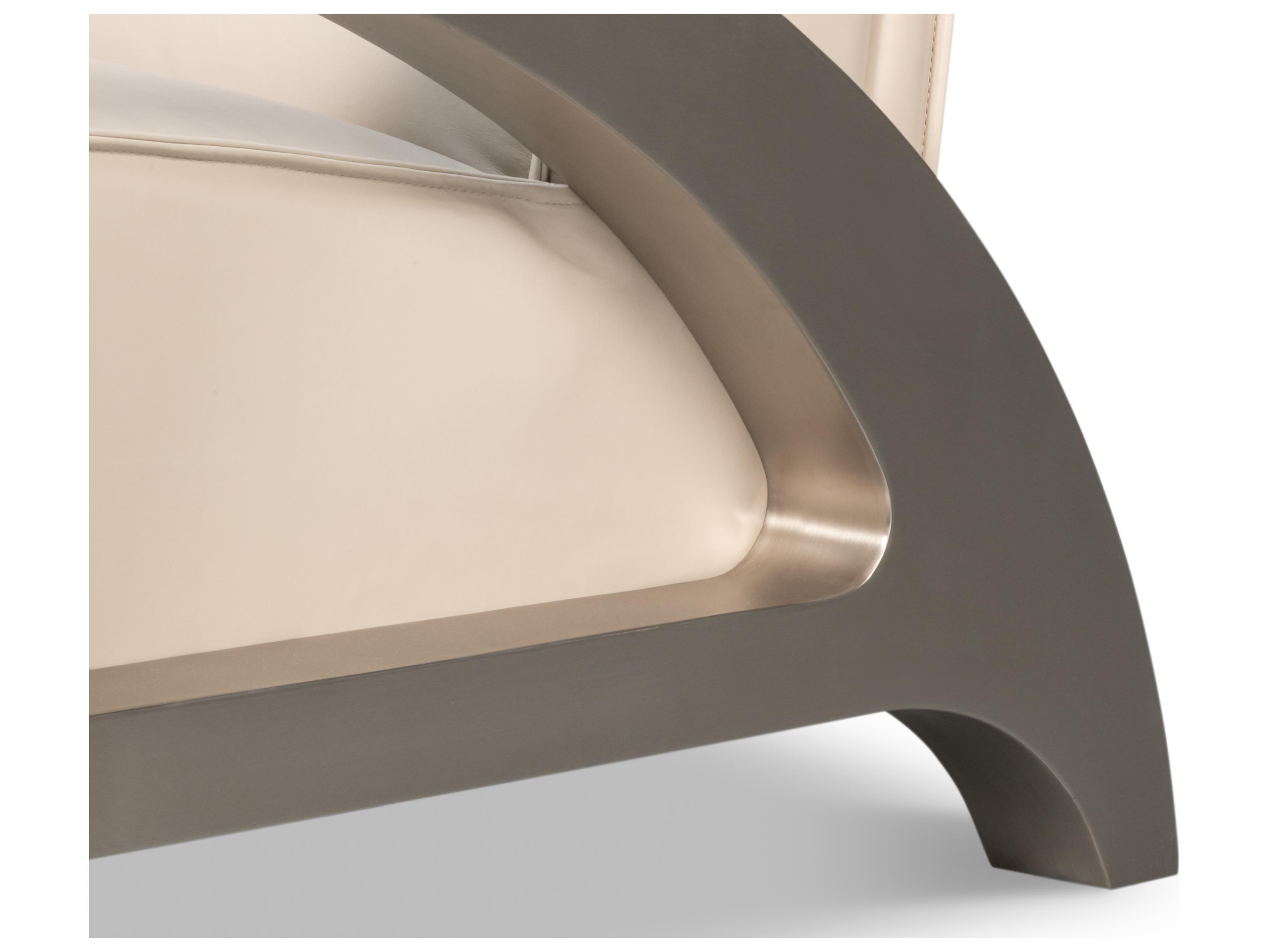 Sarreid Ltd Carlisle Cream Leather Accent Chair