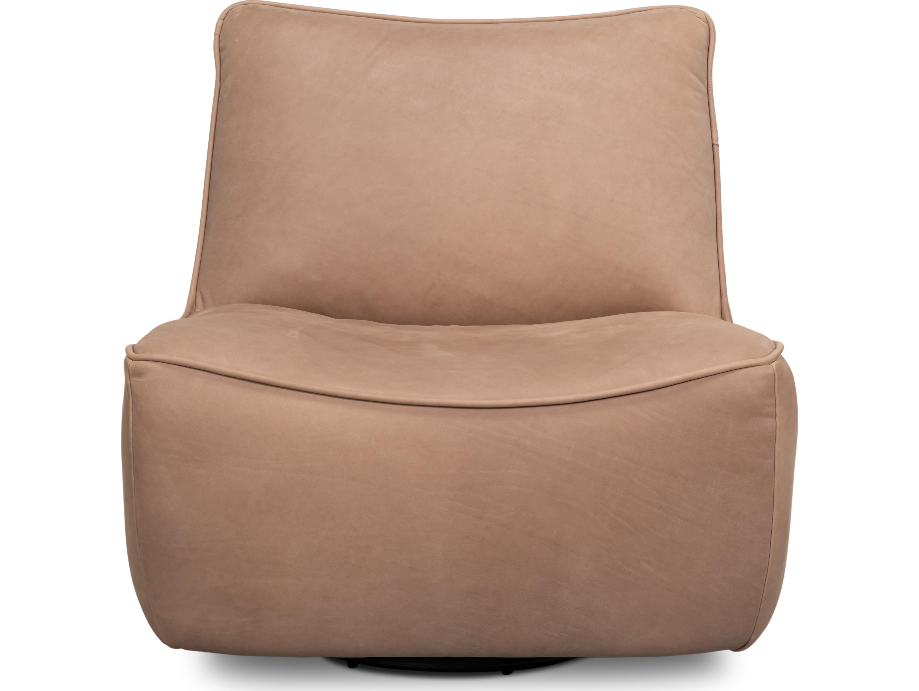 Sarreid Ltd Kennett Swivel Chair Greece Grey Leather