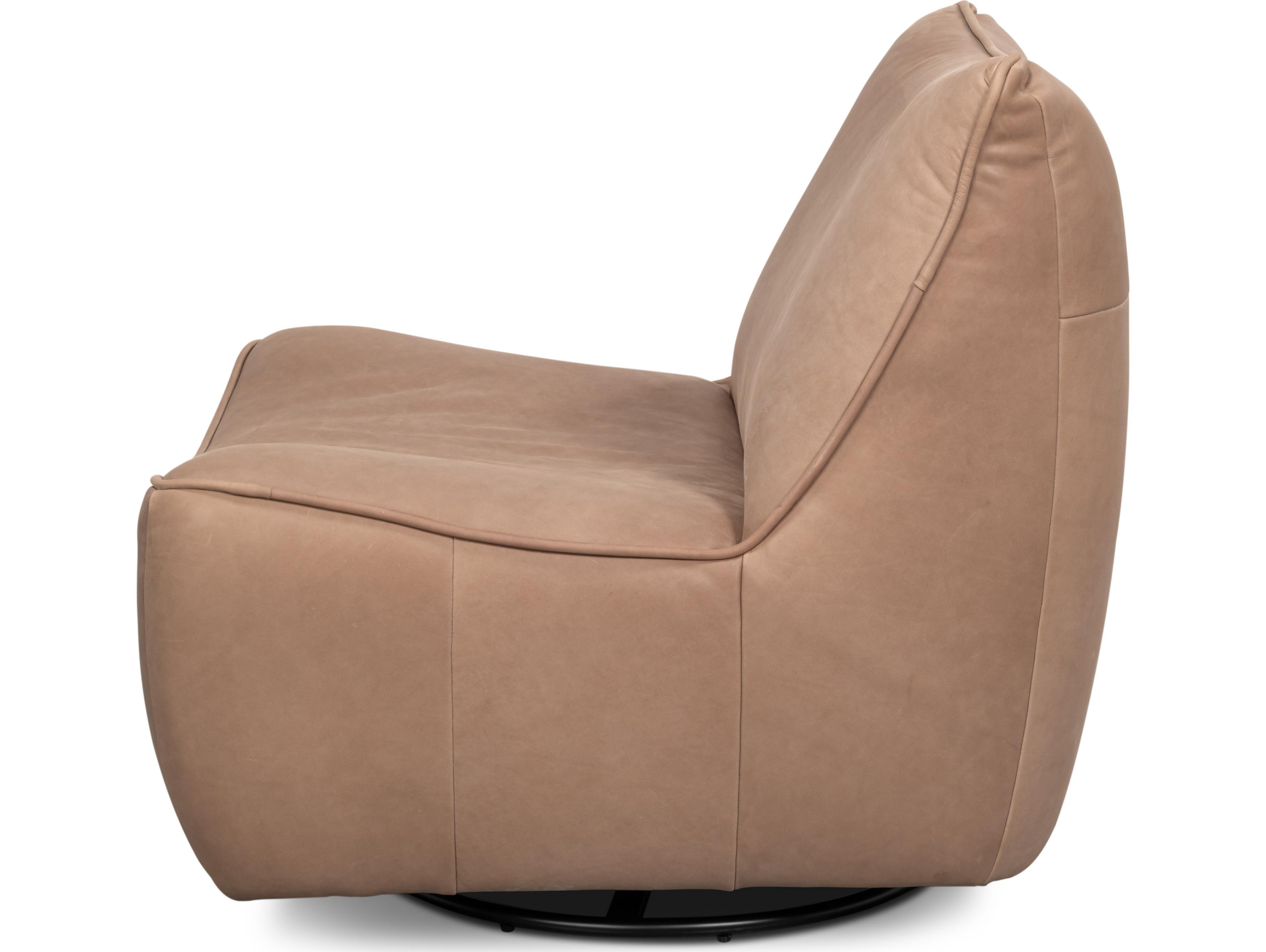 Sarreid Ltd Kennett Swivel Chair Greece Grey Leather