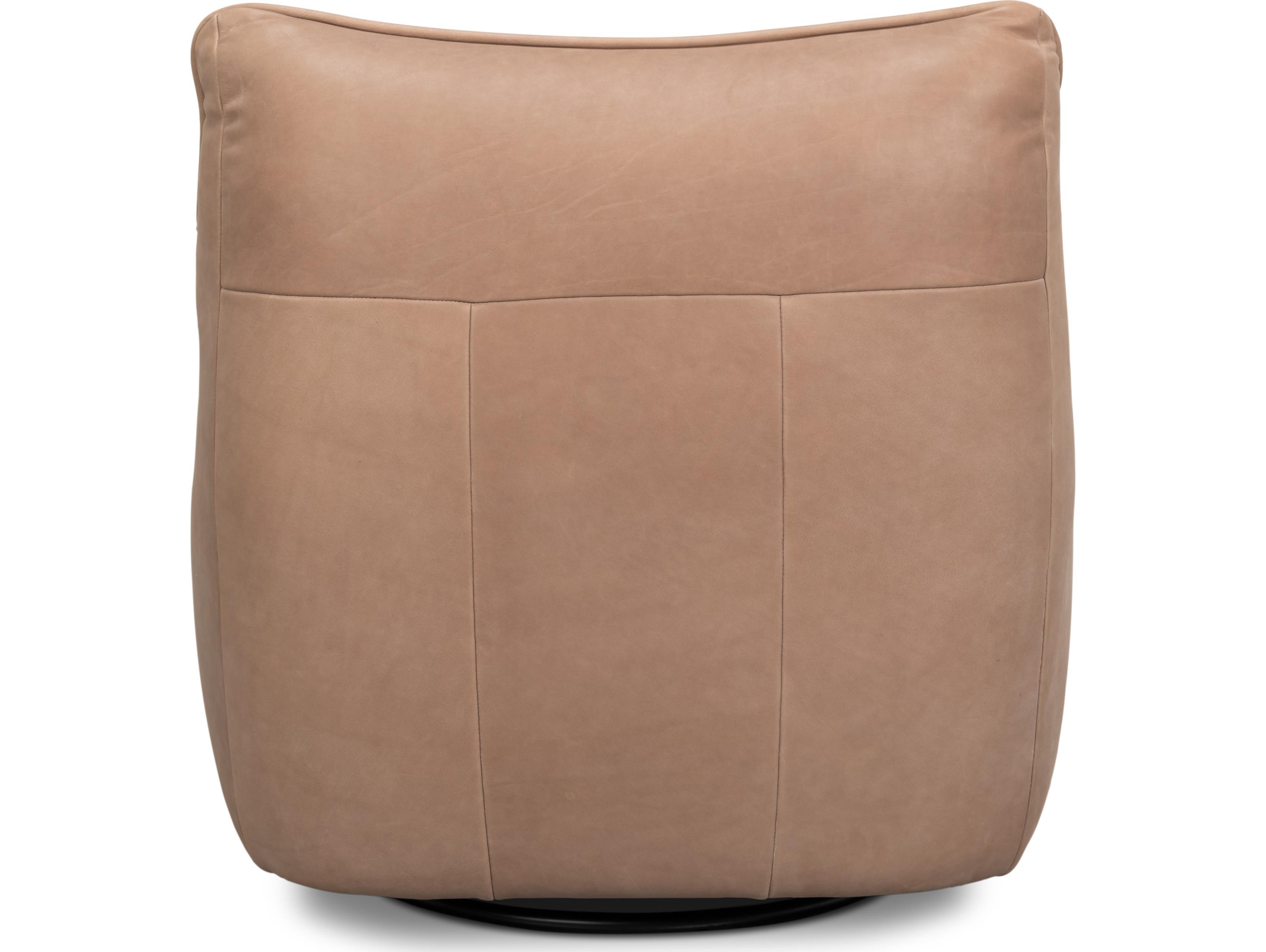 Sarreid Ltd Kennett Swivel Chair Greece Grey Leather