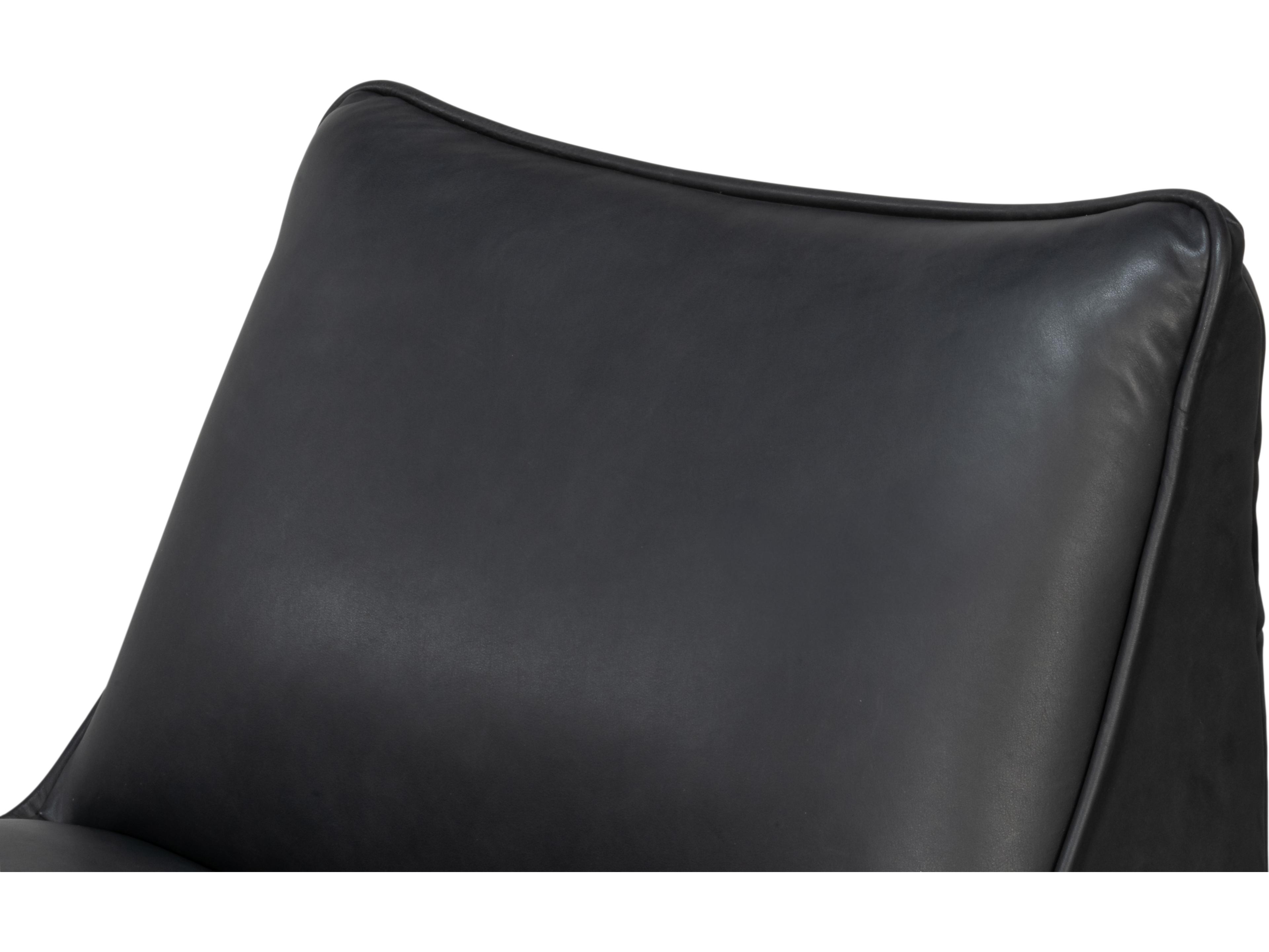 Sarreid Ltd Kennett Black Leather Club Chair