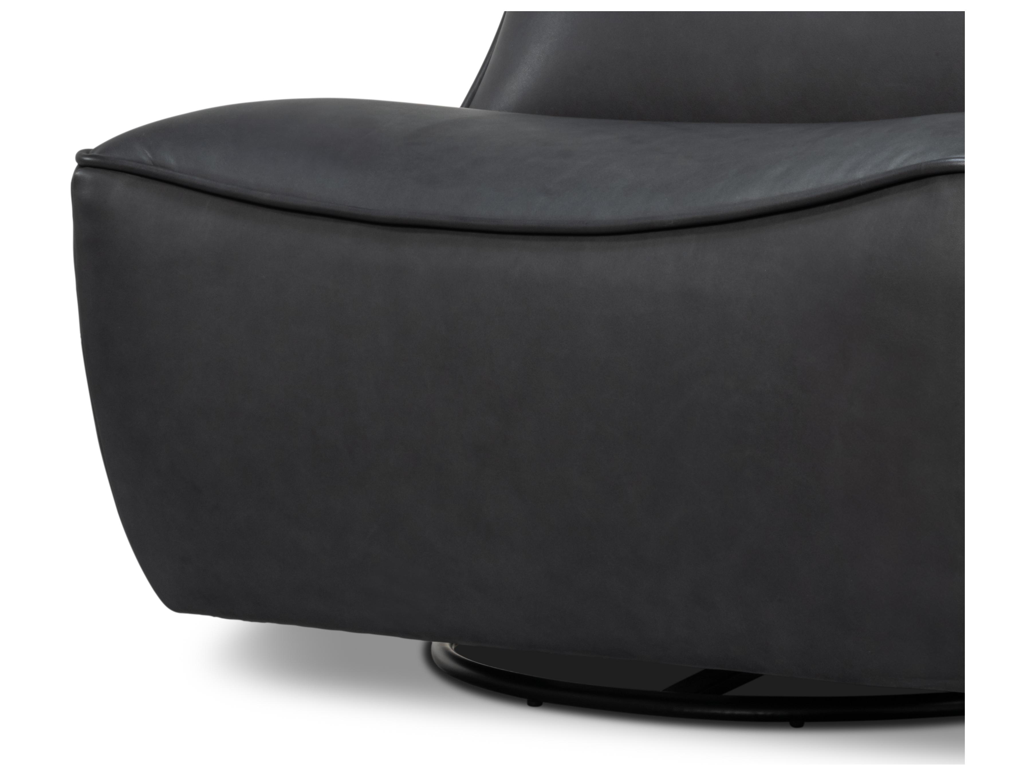 Sarreid Ltd Kennett Black Leather Club Chair