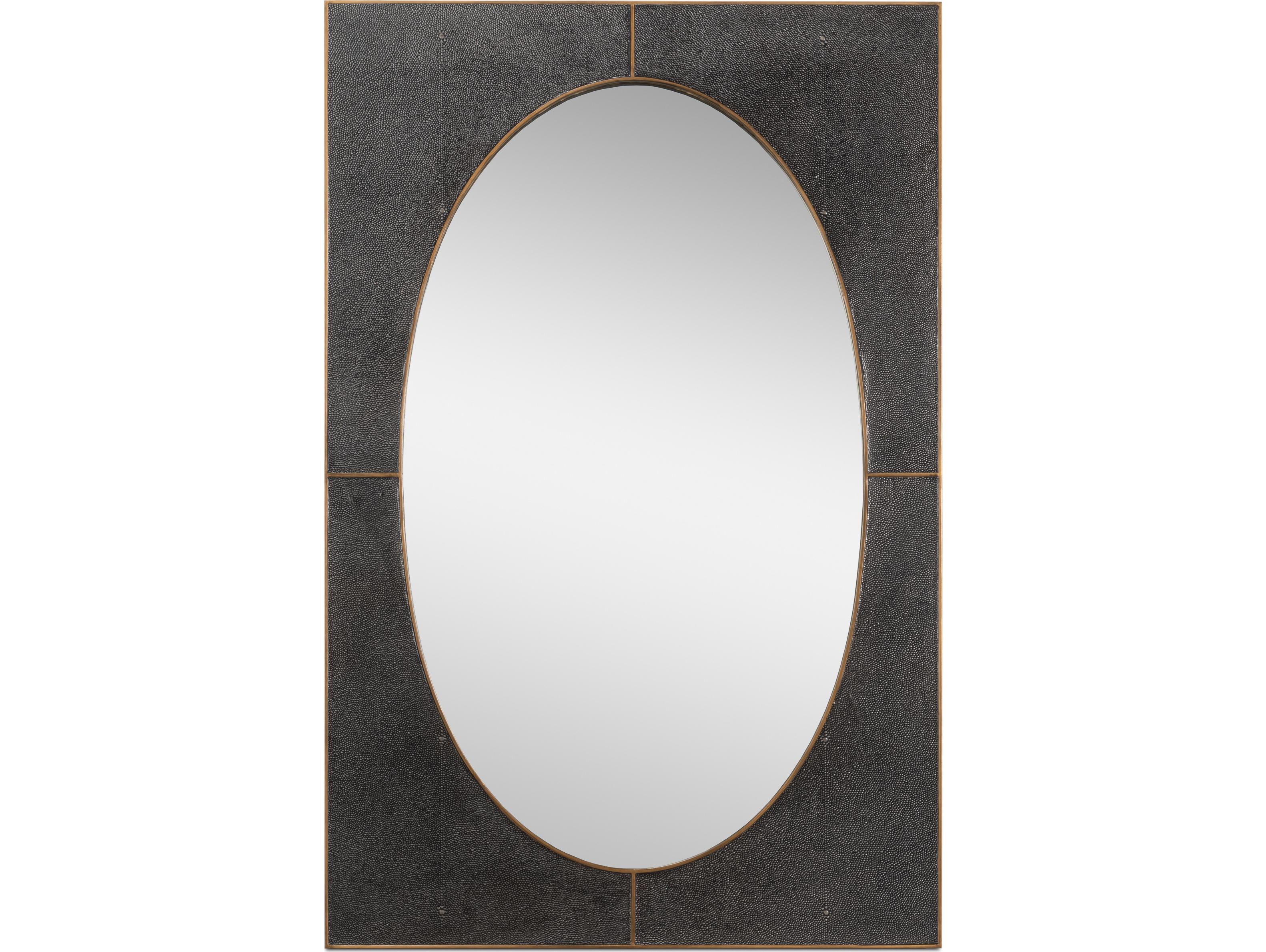 Sarreid Ltd Francis Mirror Shagreen Antique Grey