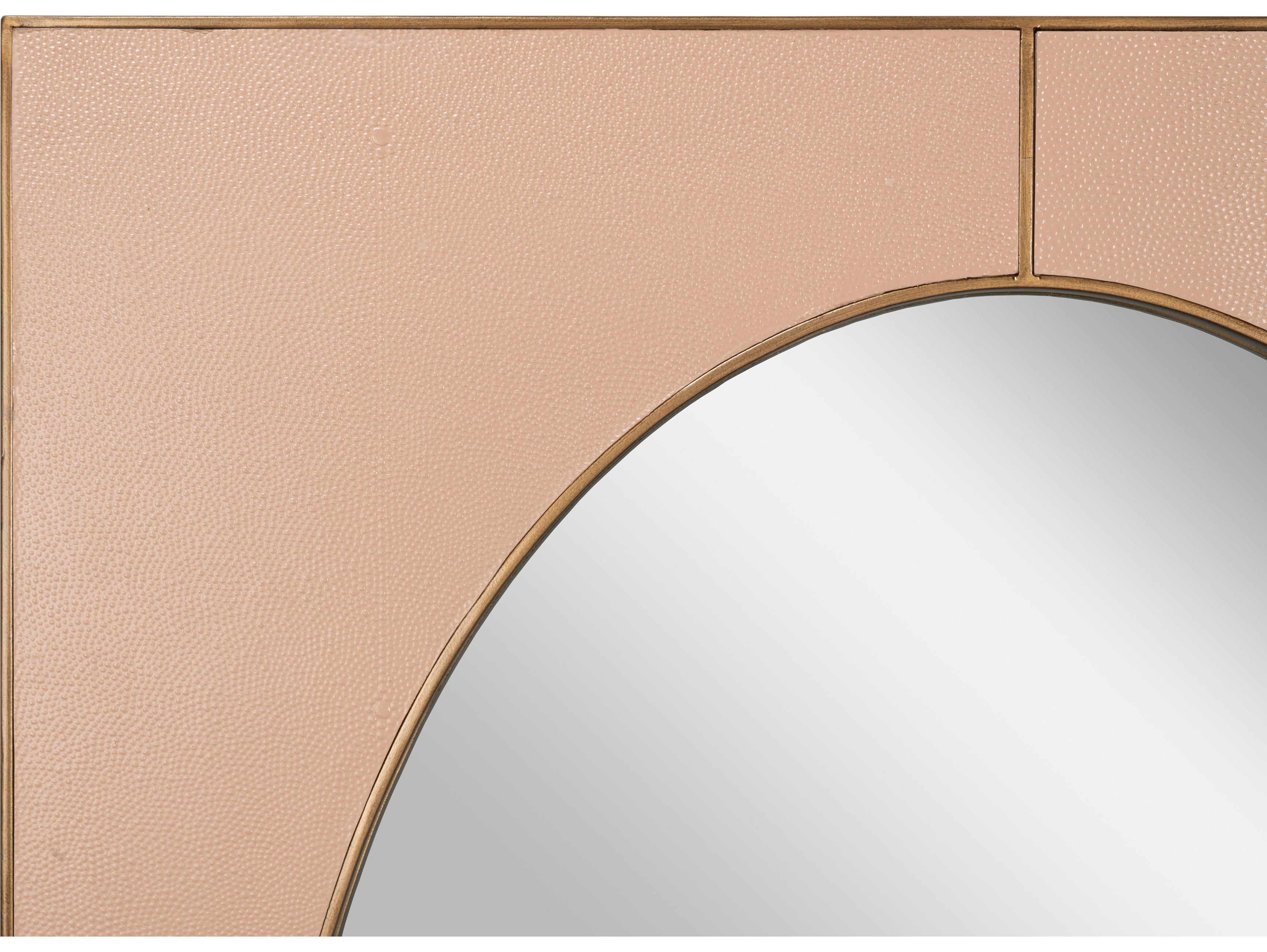 Sarreid Ltd Francis Mirror Shagreen Antique Mushroom