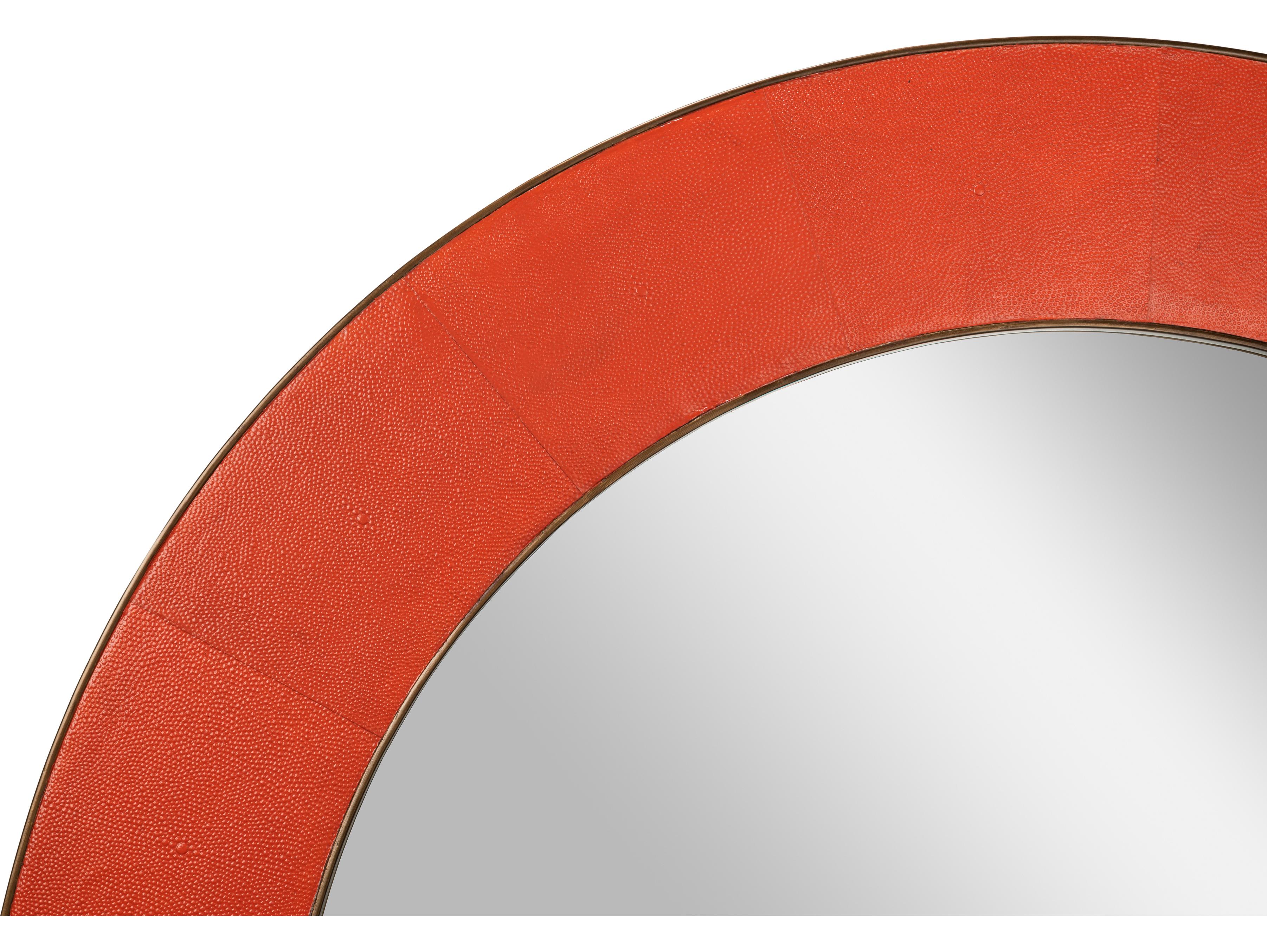 Sarreid Ltd Judith Mirror Shagreen Orangeade