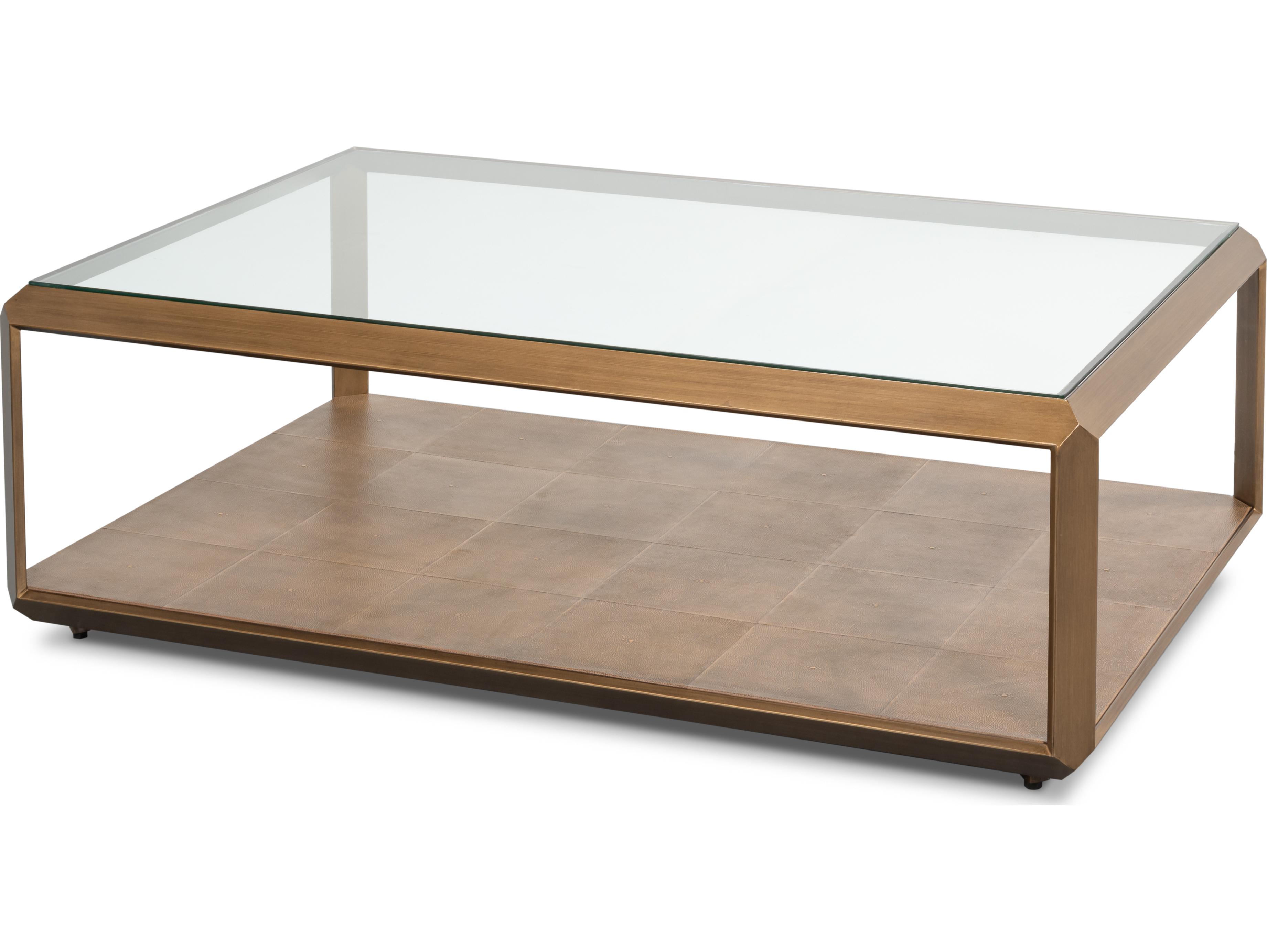 Sarreid Ltd Gilbert Shagreen Cocktail Table Tawny-brown