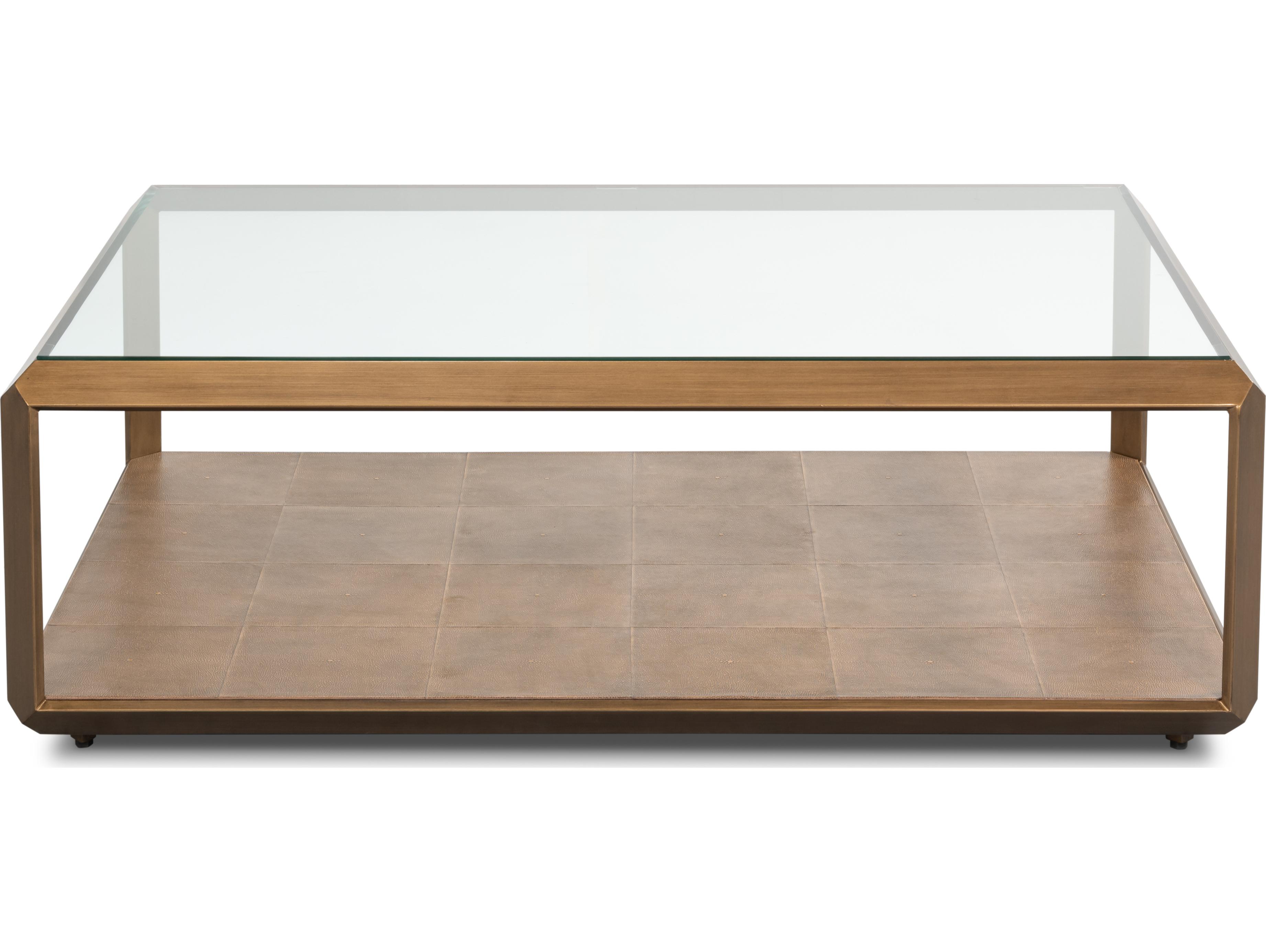 Sarreid Ltd Gilbert Shagreen Cocktail Table Tawny-brown