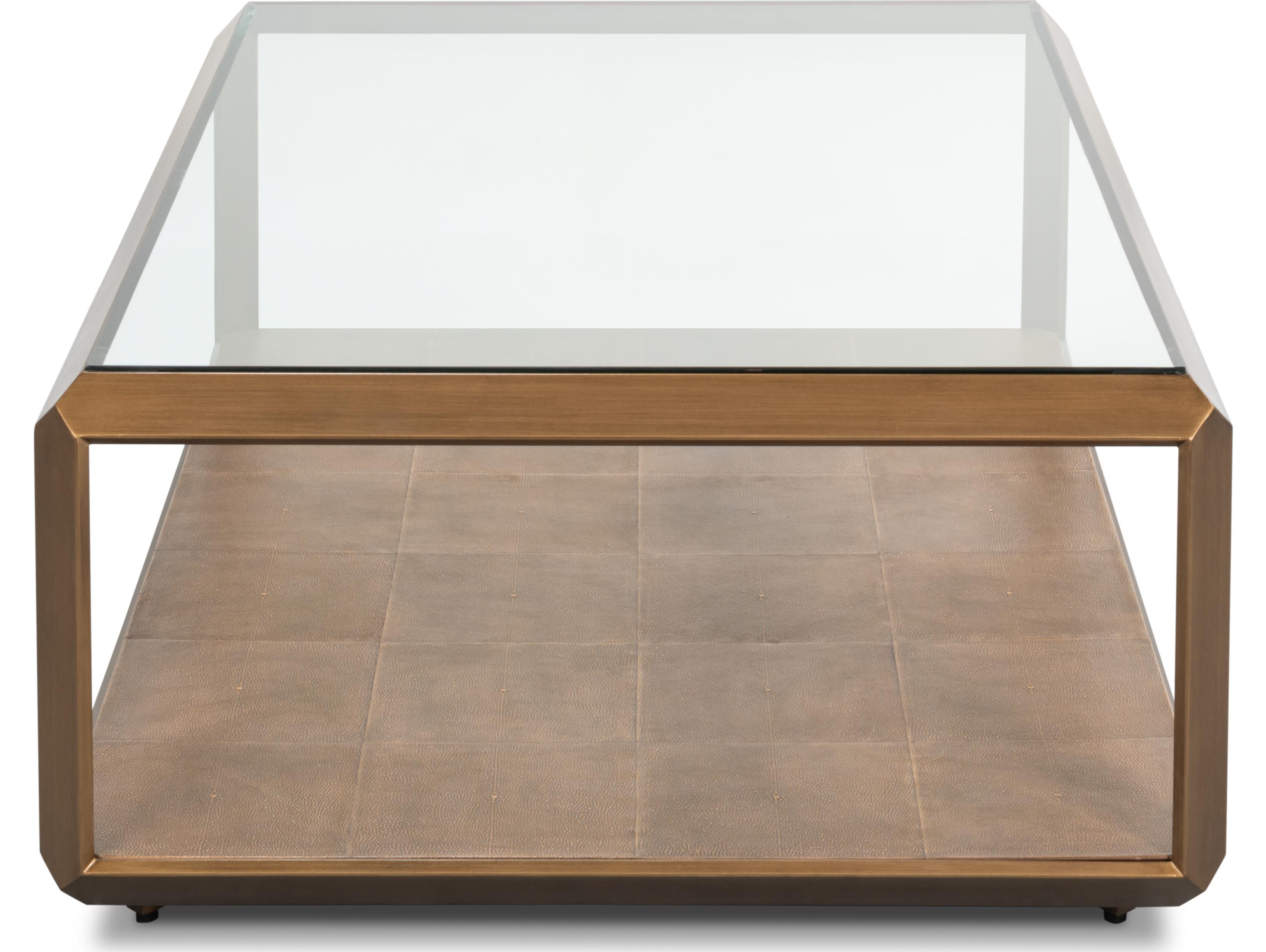 Sarreid Ltd Gilbert Shagreen Cocktail Table Tawny-brown