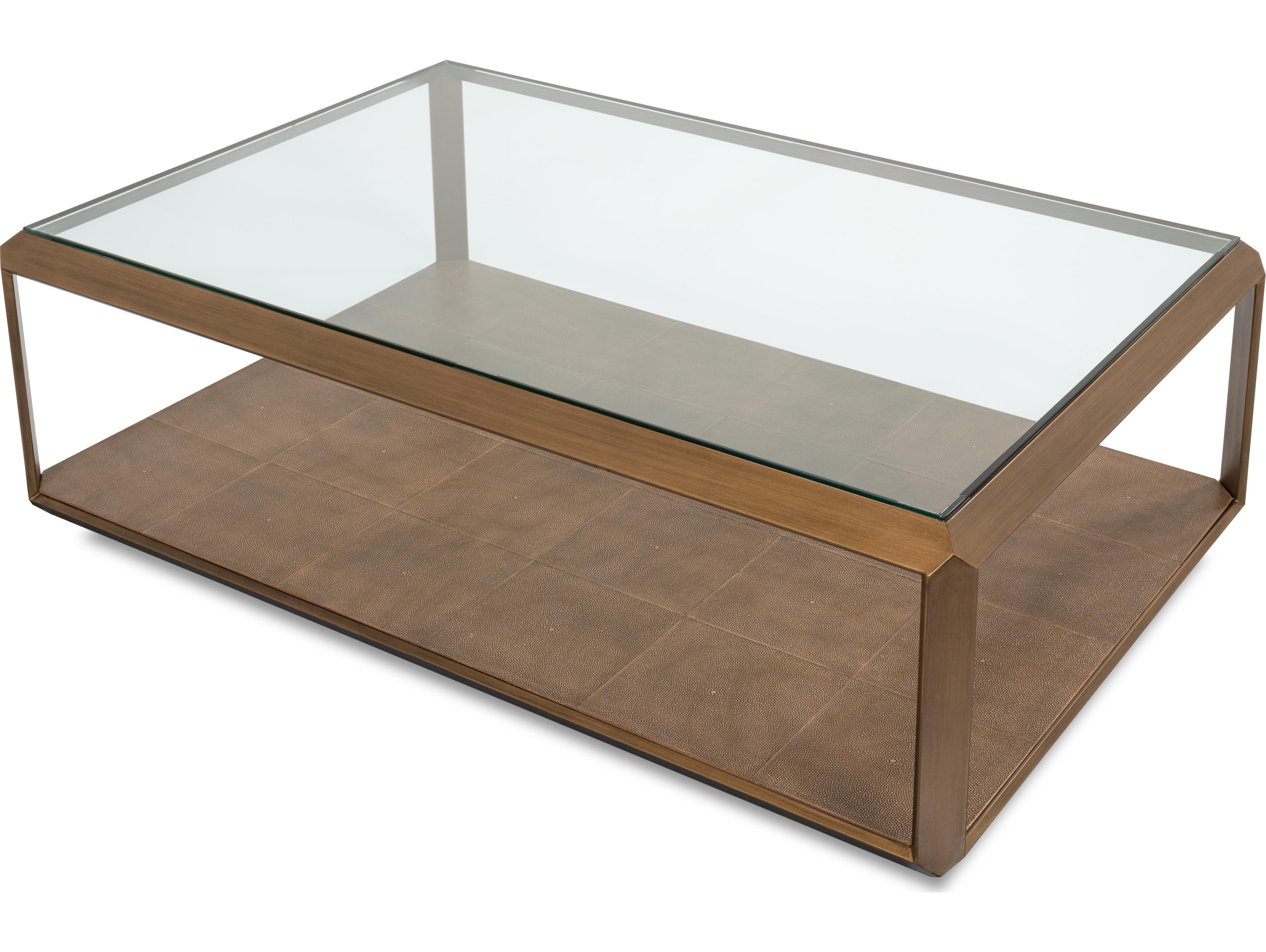 Sarreid Ltd Gilbert Shagreen Cocktail Table Tawny-brown