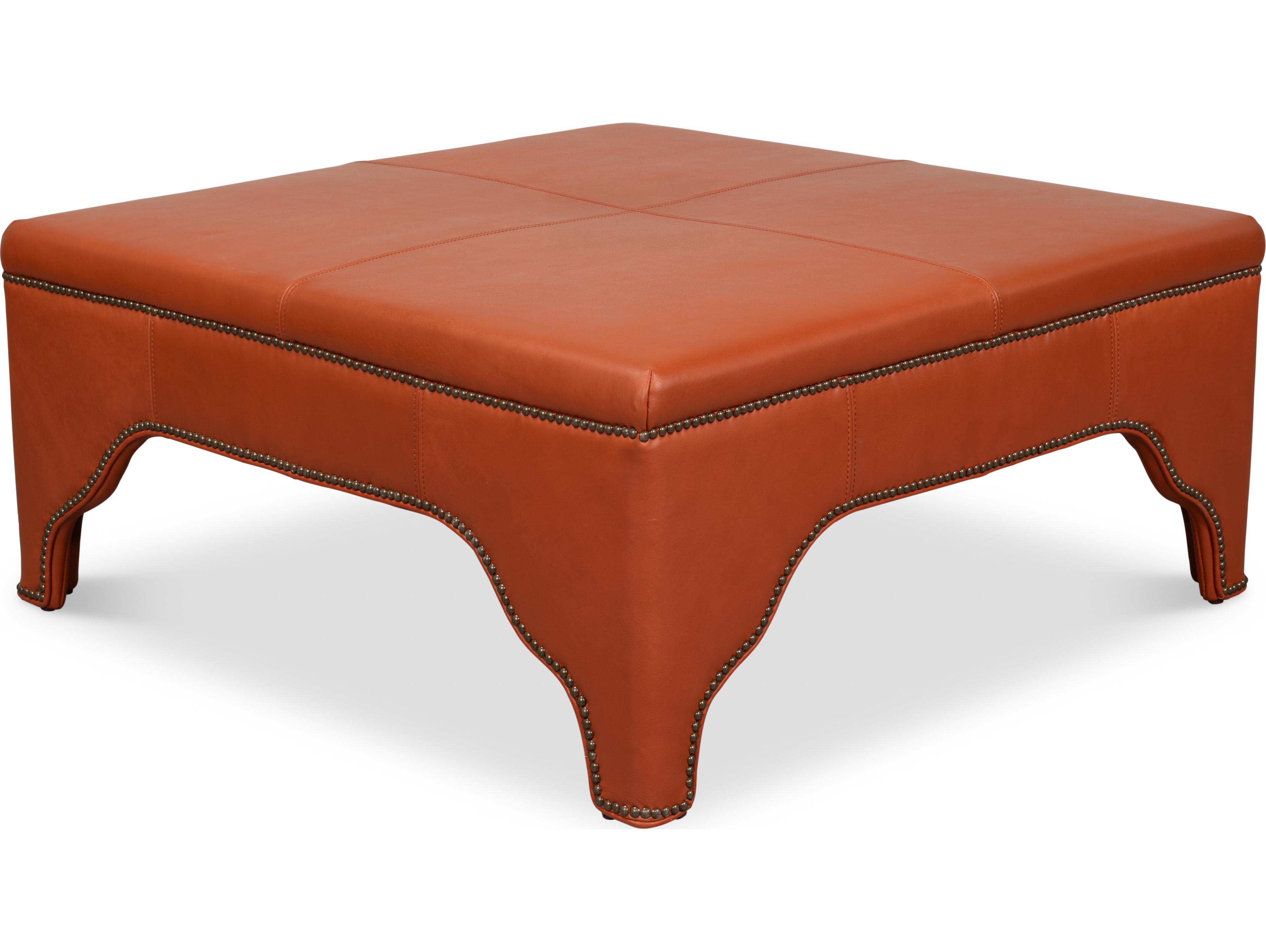 Sarreid Ltd Streetman Cocktail Ottoman Hermes Brown