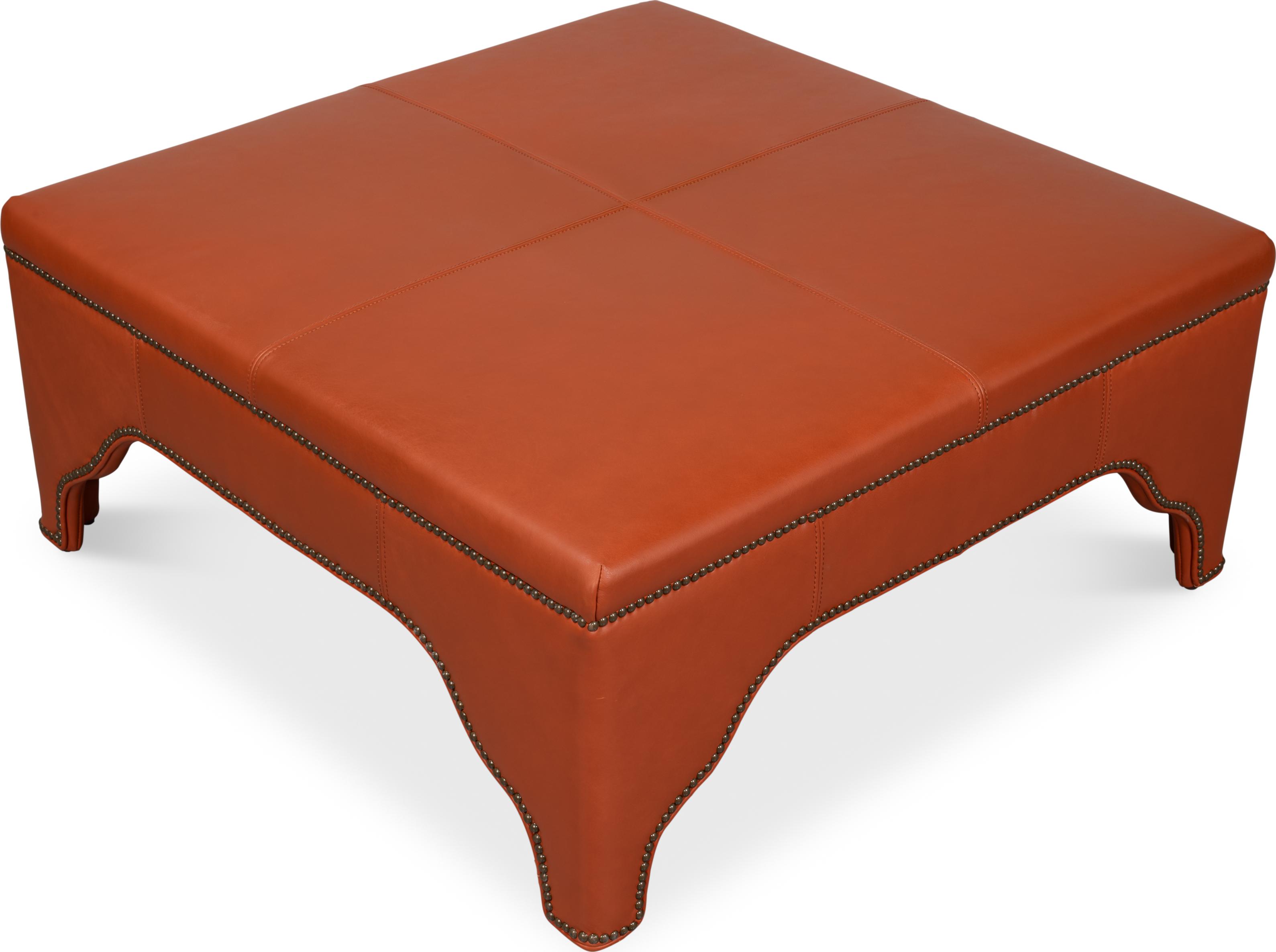 Sarreid Ltd Streetman Cocktail Ottoman Hermes Brown