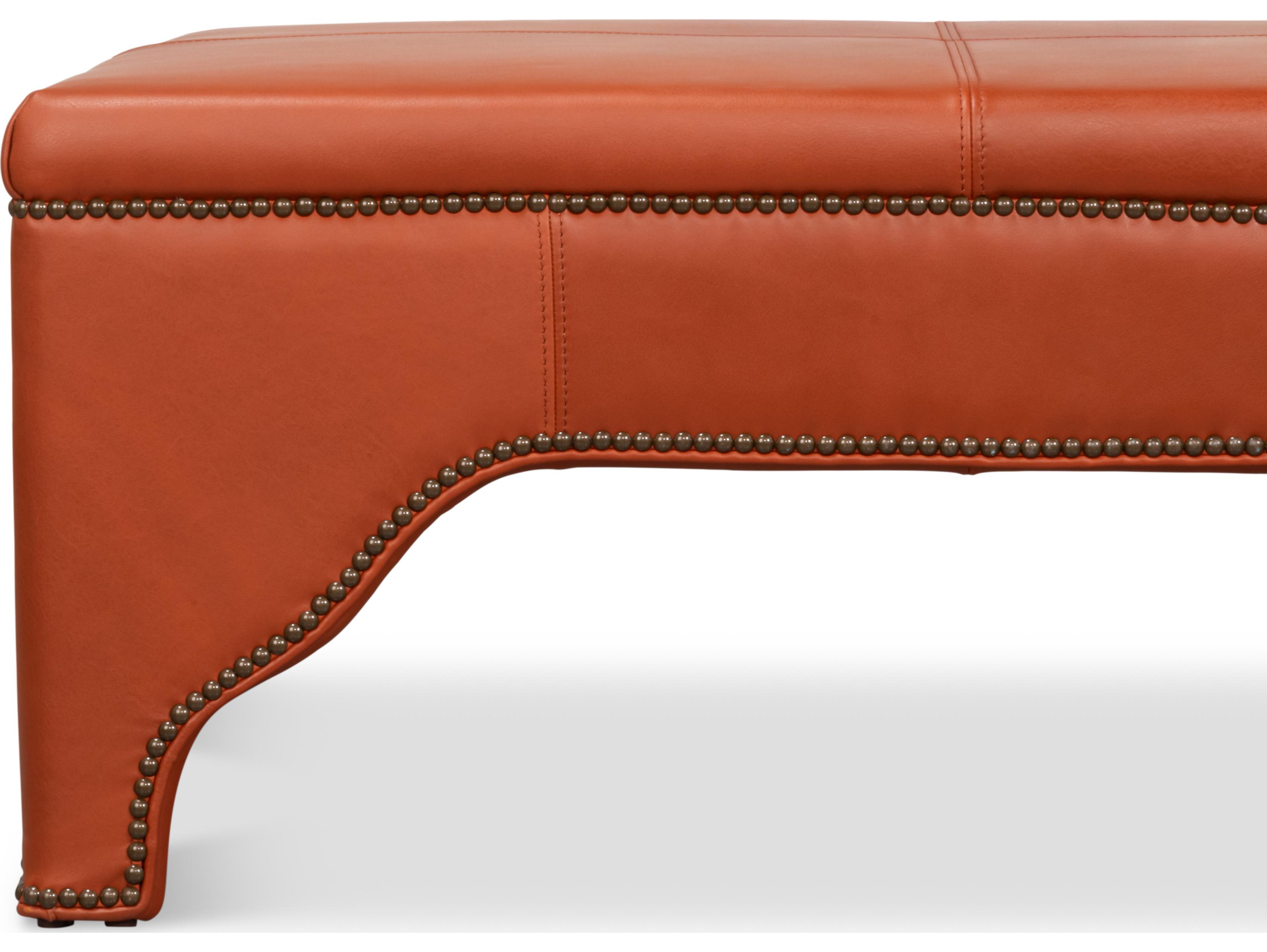 Sarreid Ltd Streetman Cocktail Ottoman Hermes Brown