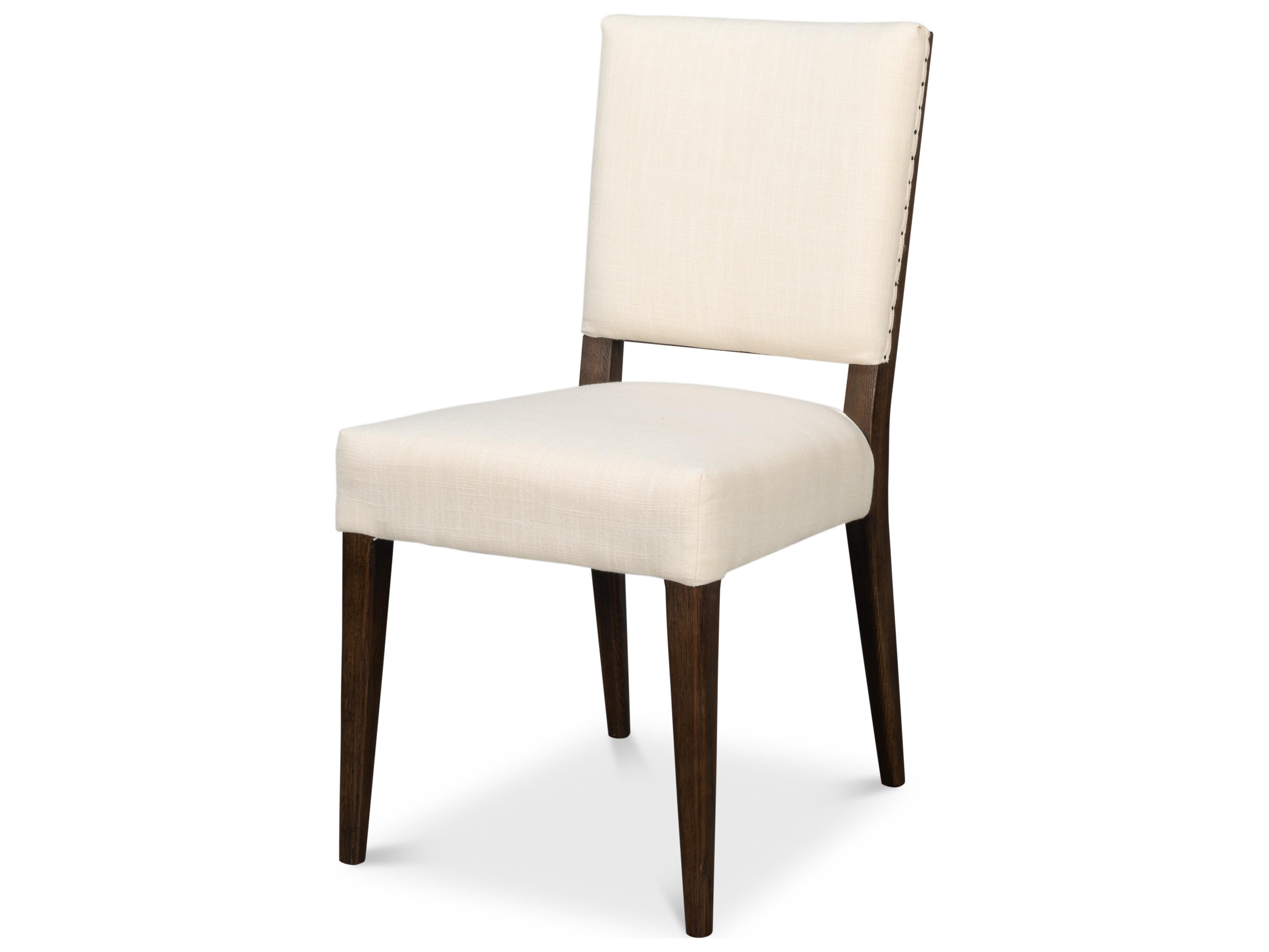 Sarreid Ltd Bauhaus Oak Wood Brown Upholstered Armless Dining Chair