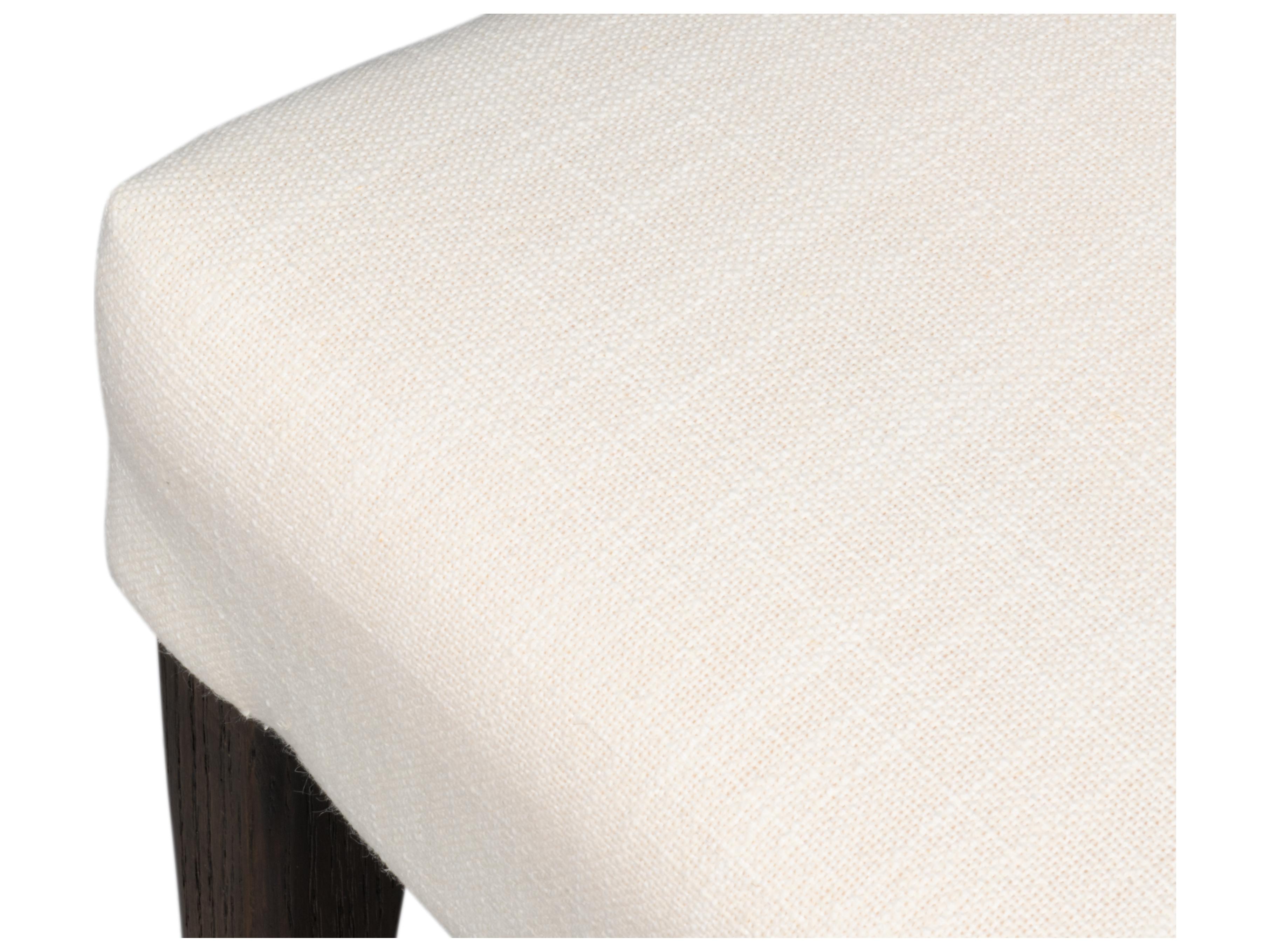 Sarreid Ltd Bauhaus Oak Wood Brown Upholstered Armless Dining Chair