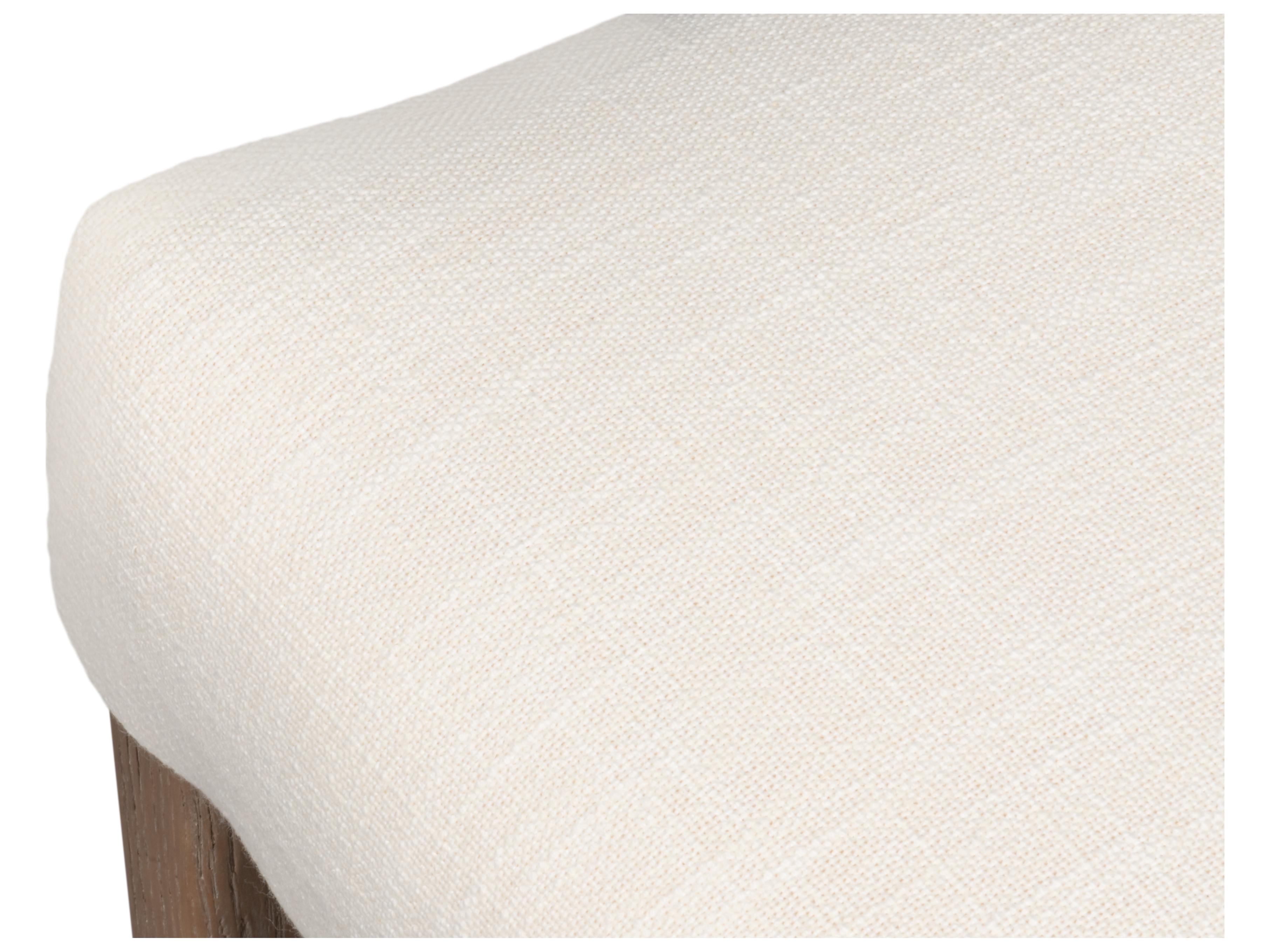 Sarreid Ltd Bauhaus Oak Wood Beige Upholstered Armless Dining Chair