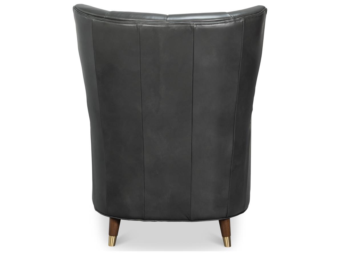 Sarreid Ltd Alastair Gray Leather Accent Chair