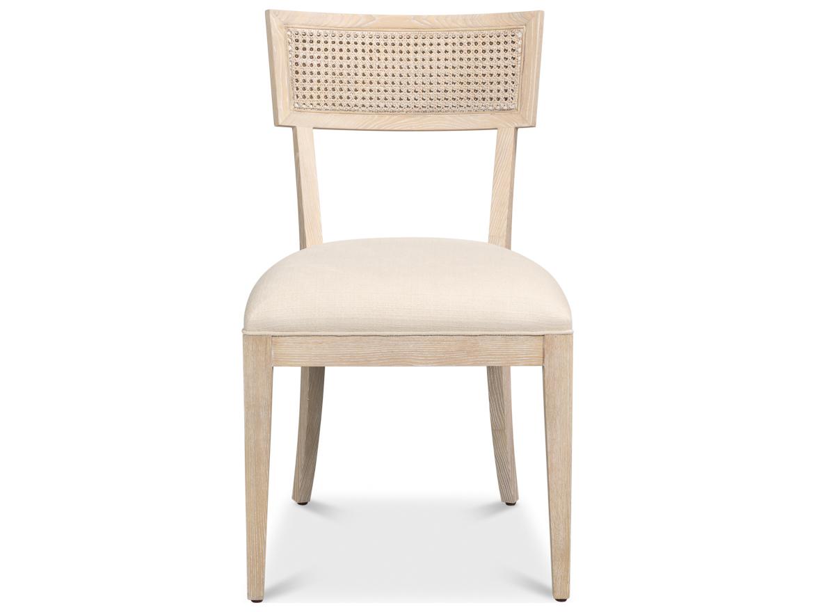 Sarreid Ltd Ridge Ash Wood Oak Upholstered Armless Dining Chair