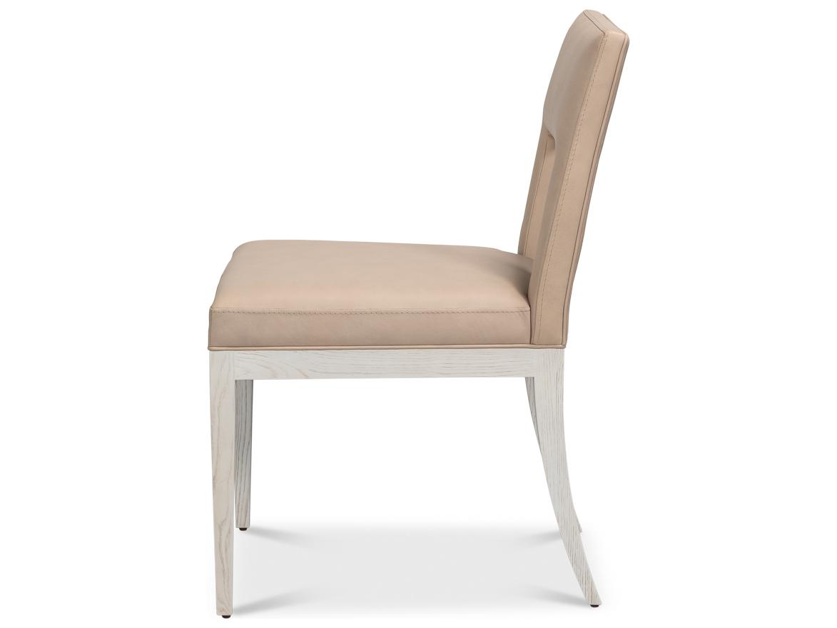 Sarreid Ltd Solace Beige Leather Armless Dining Chair