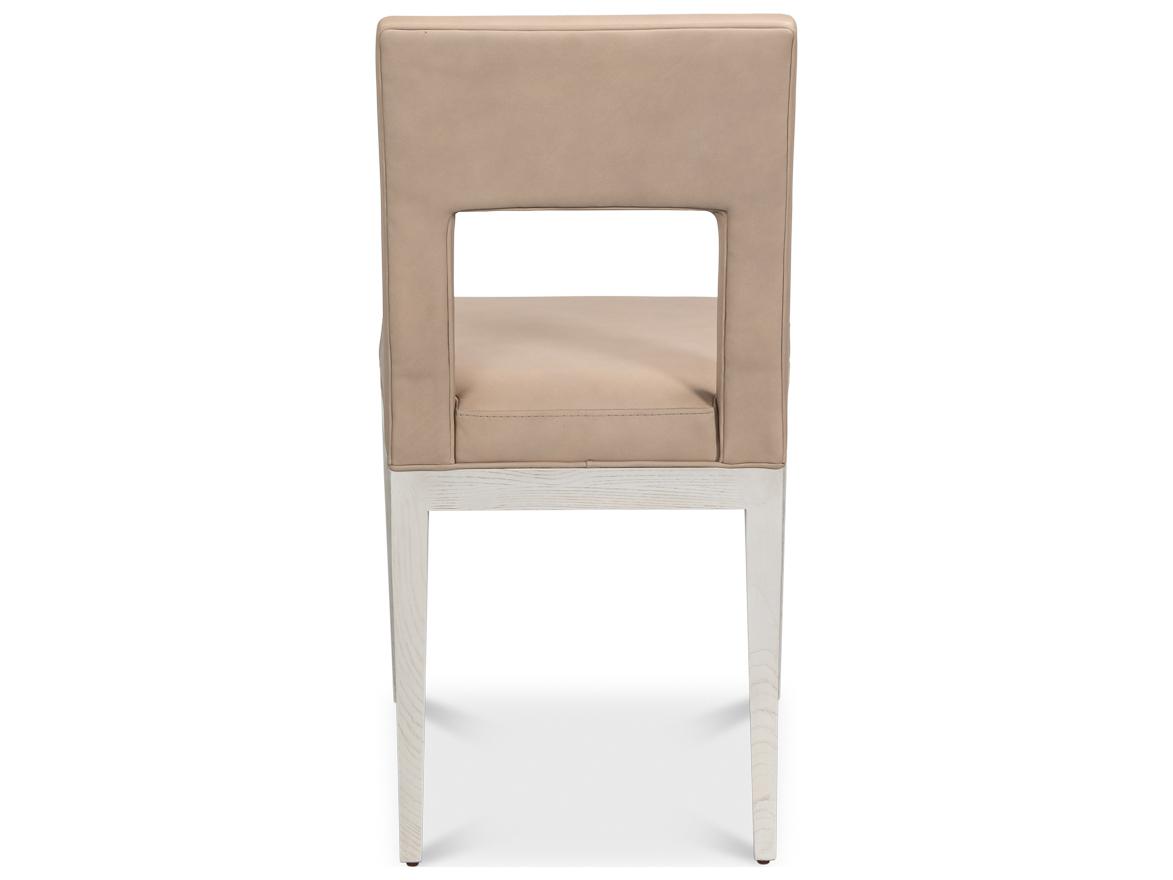 Sarreid Ltd Solace Beige Leather Armless Dining Chair