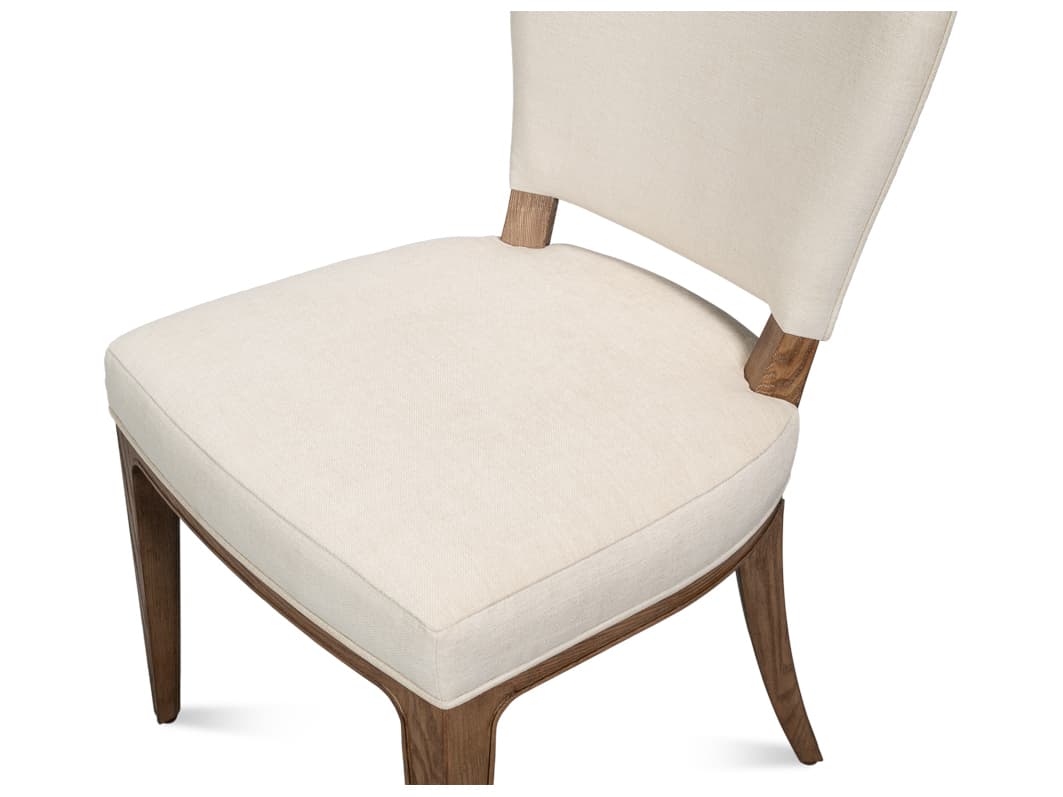 Sarreid Ltd Caro White Upholstered Armless Dining Chair