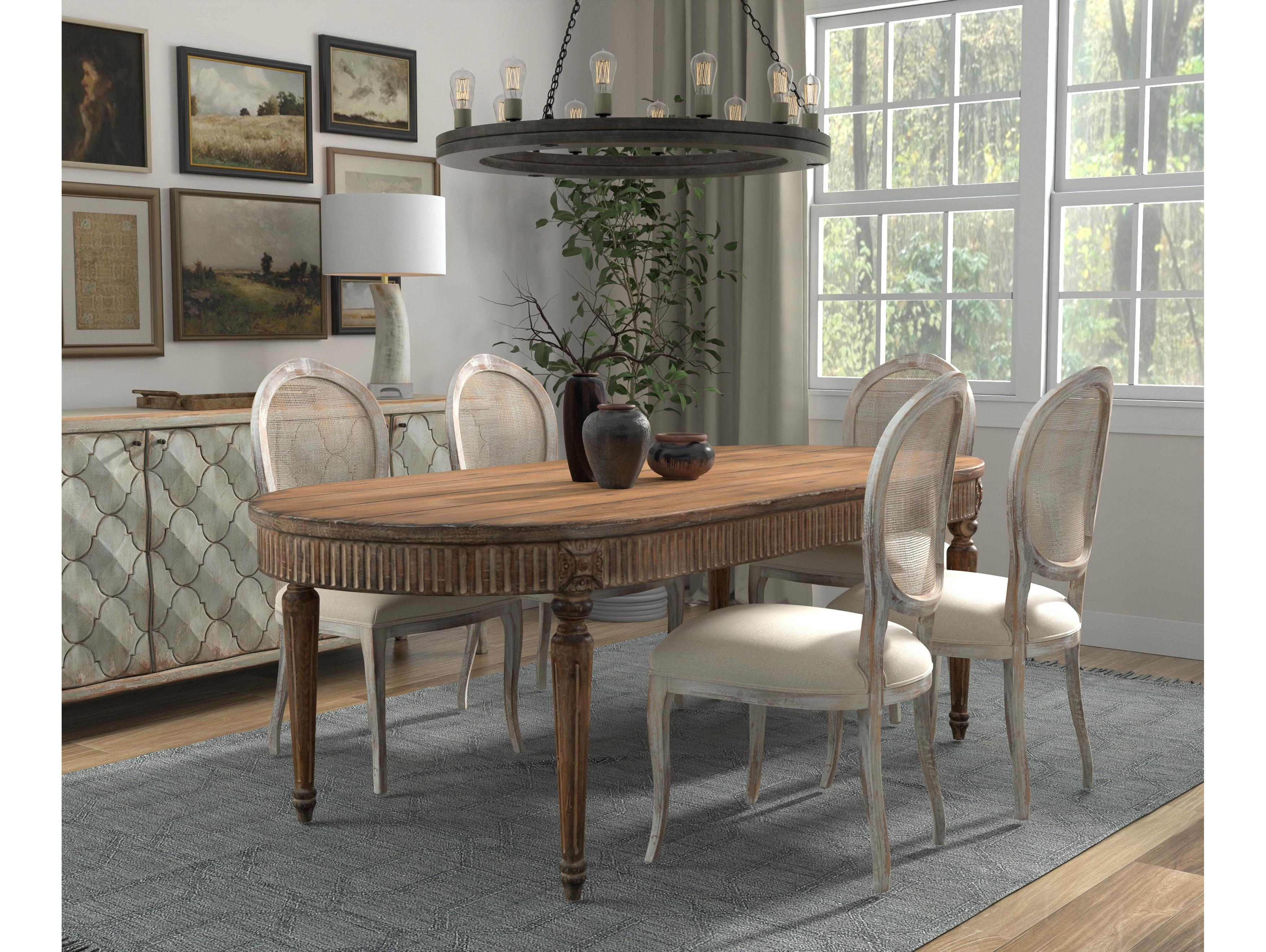 Sarreid Ltd French Oak Wood Dining Room Set