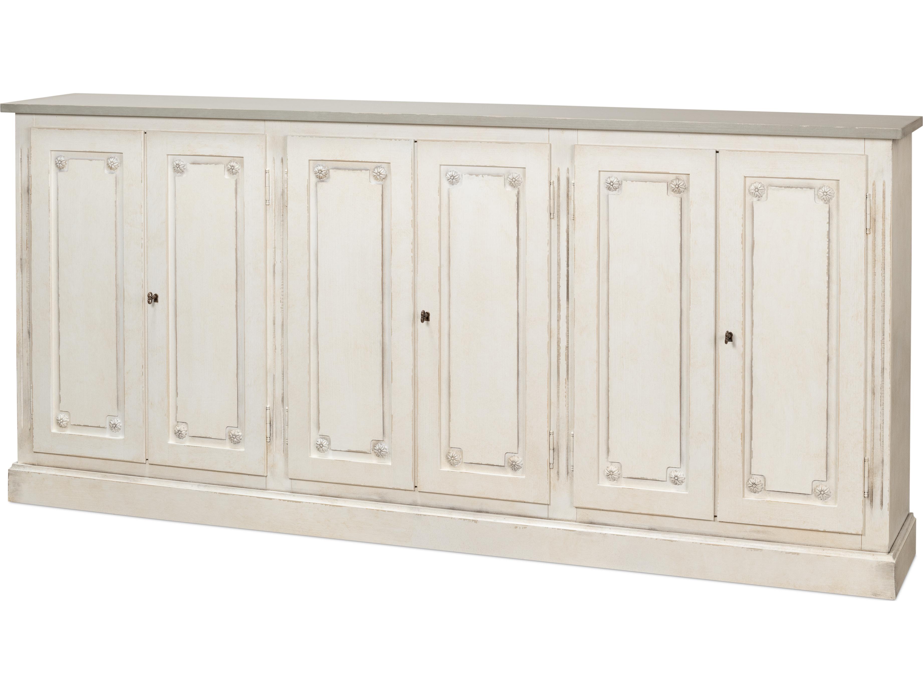 Sarreid Ltd Bellagio Sideboard 96" White Grey
